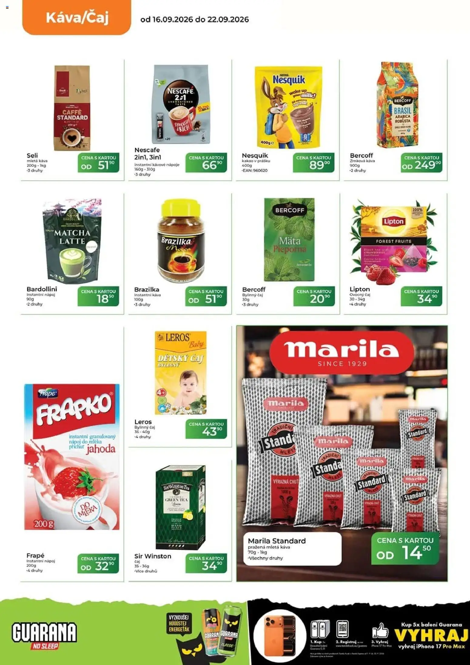 Tamda Foods leták od 16.09.2026 | Strana: 22 | Produkty: Káva, Čaj, Frapko, Nescafé