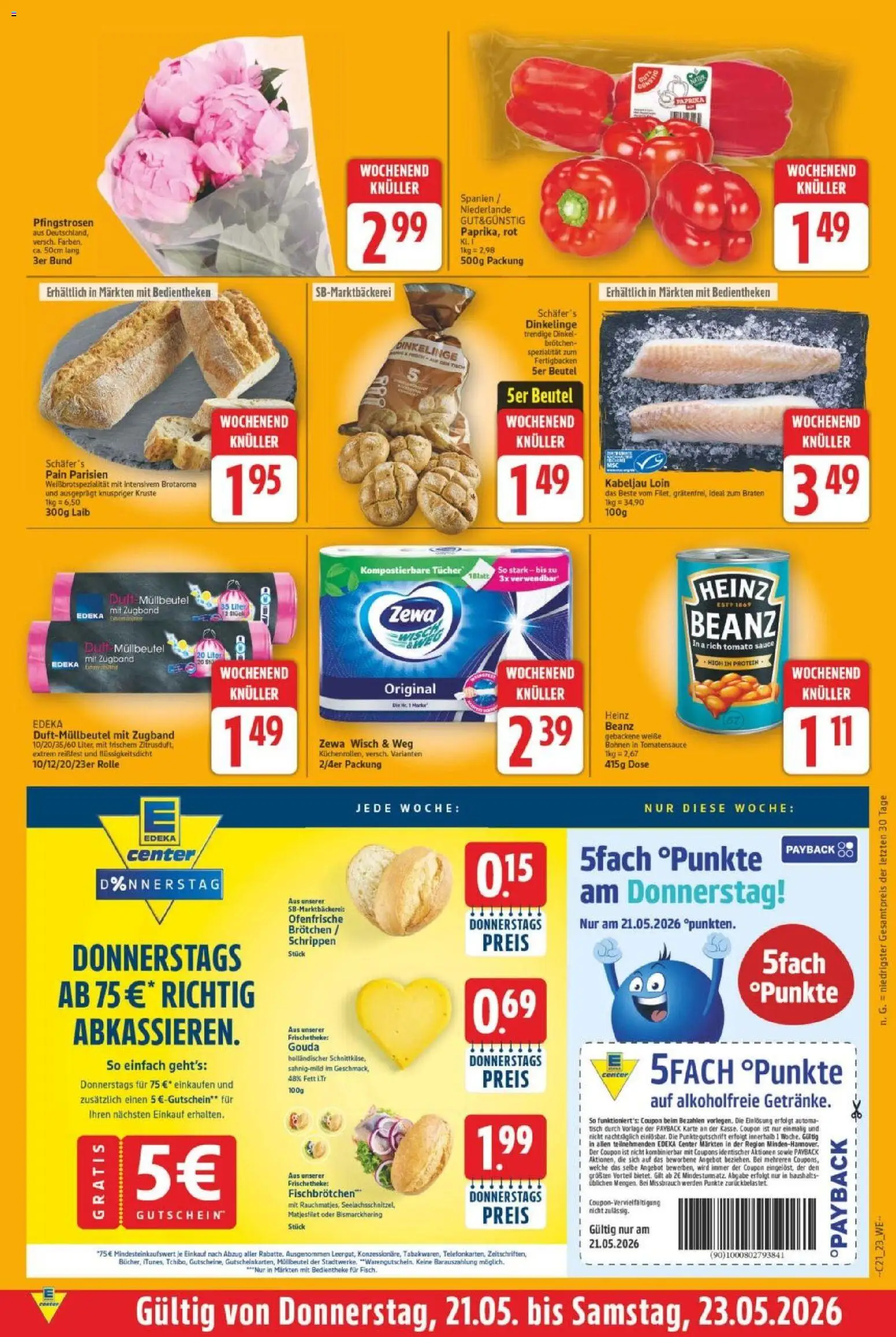 E center Prospekt 	 – gültig ab 18.05.2026 | Seite: 29 | Produkte: Gouda, Zewa, Ofenfrische, Paprika