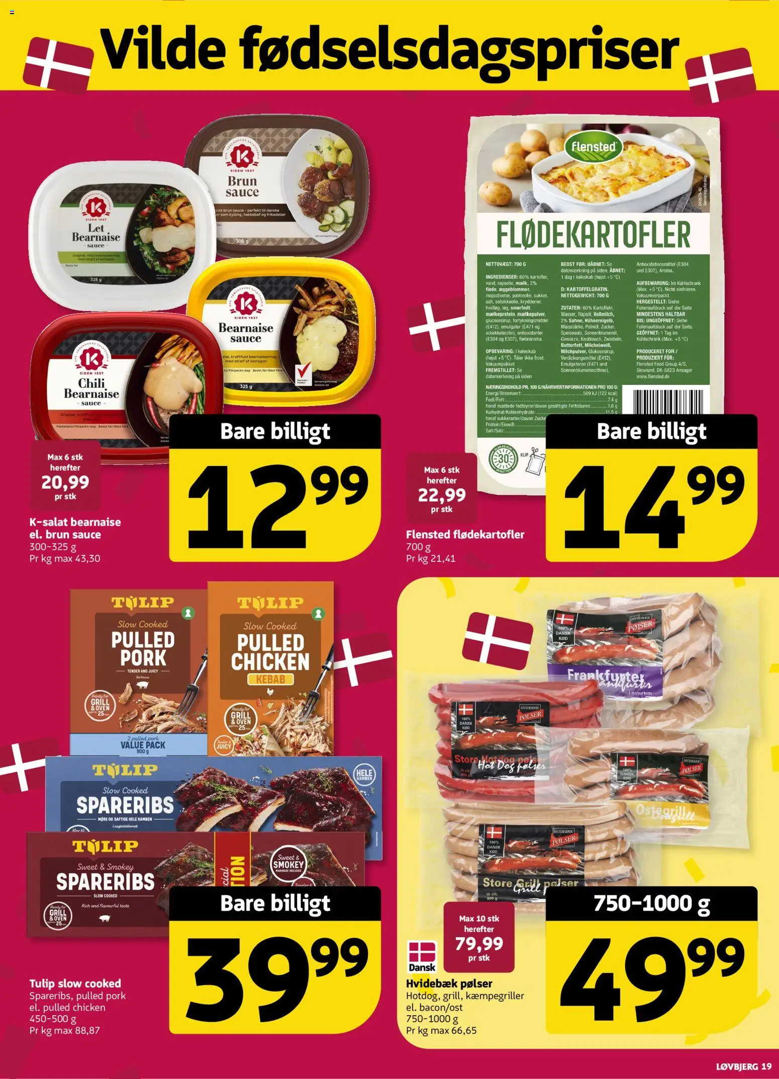 Løvbjerg tilbudsavis – gyldig fra 28/08/2026 | Side: 19 | Produkter: Chili, Spareribs, Søm, Køleskab