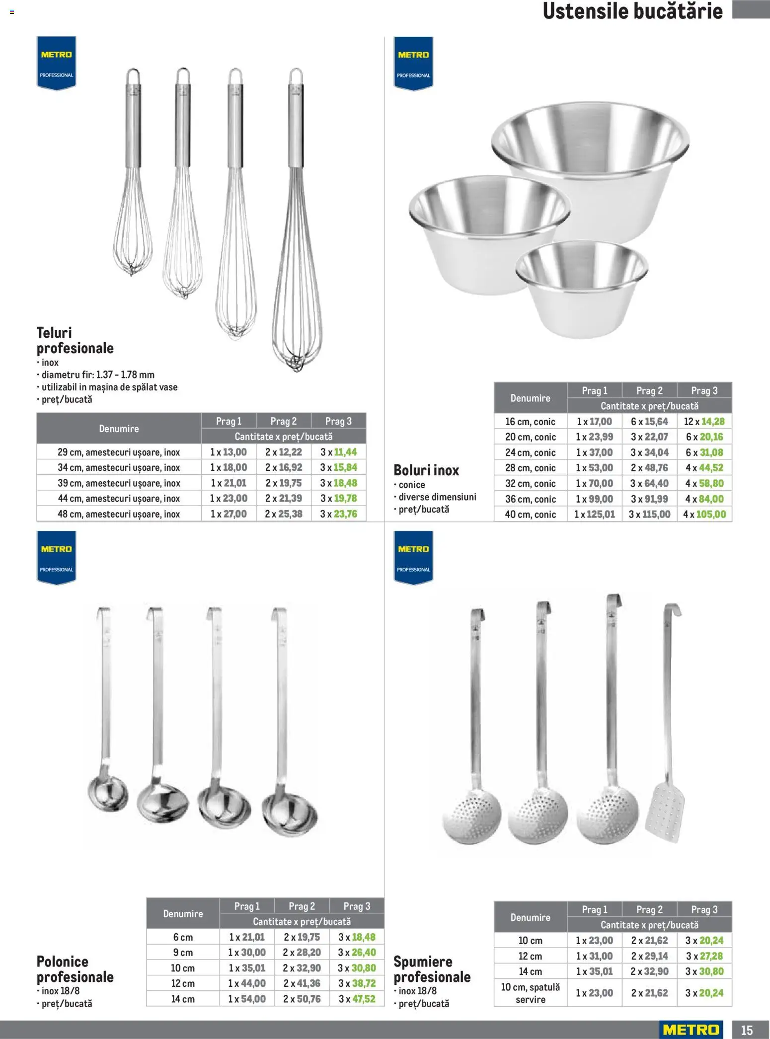 Noul catalog Metro – valabil de la 01.07.2026 | Pagină: 15 | Produse: Mașină De Spălat, Mașină De Spălat Vase, Bucătărie