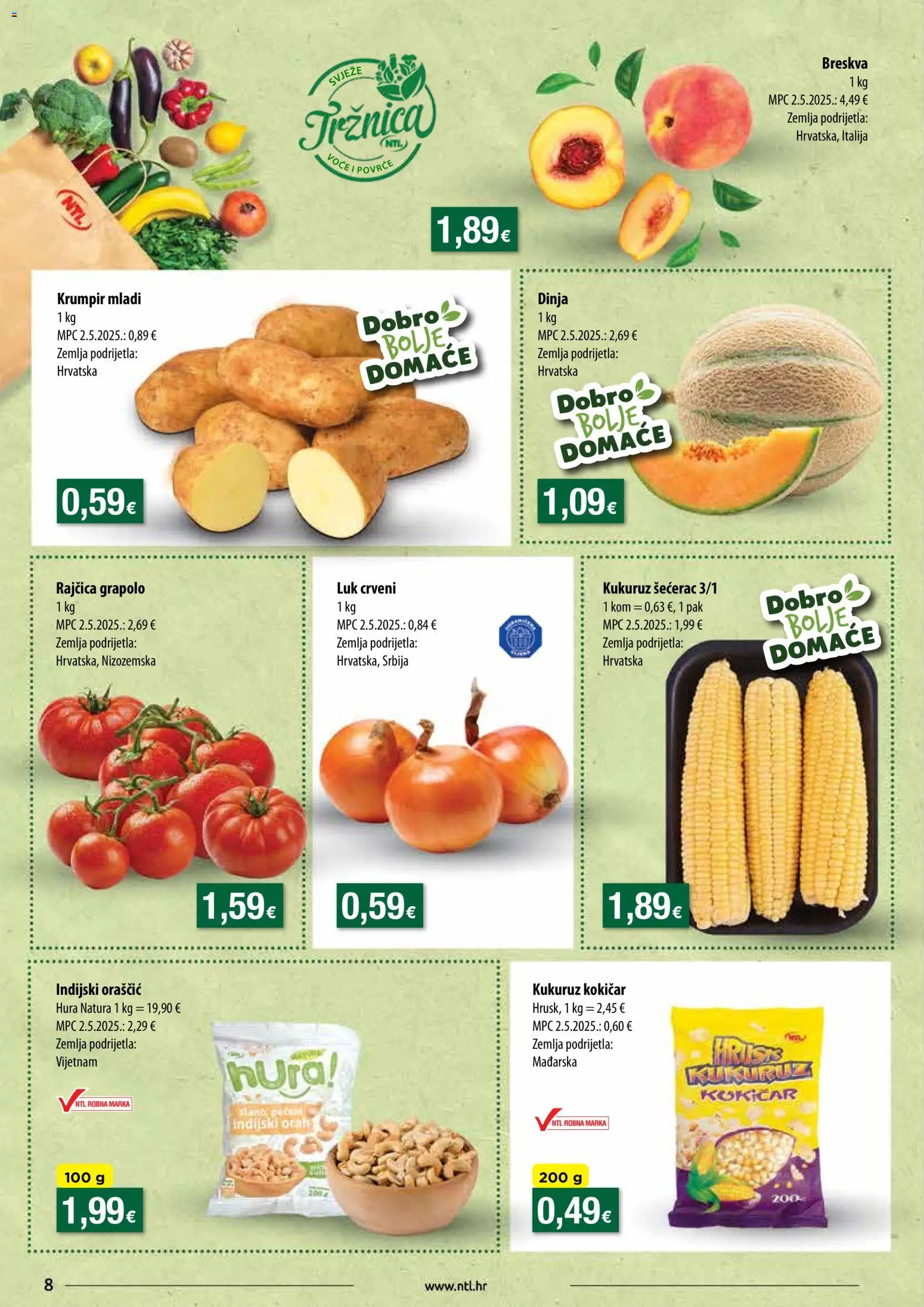 NTL katalog | vrijedi od 15.07.2026 | Stranica: 8 | Proizvodi: Krumpir, Luk, Povrće, Rajčica