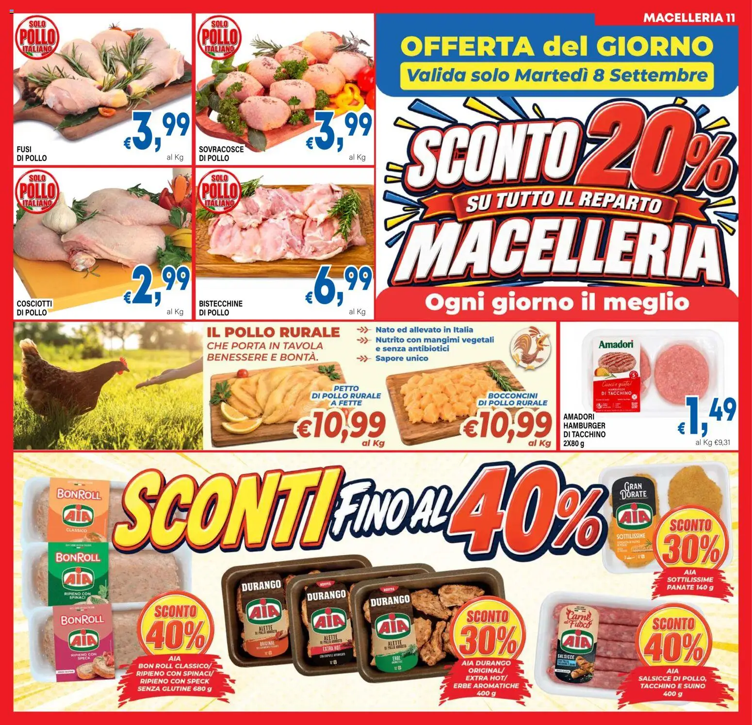 Volantino DEM del 02/09/2026 | Pagina: 11 | Prodotti: Arrosto, Suino, Carne, Hamburger
