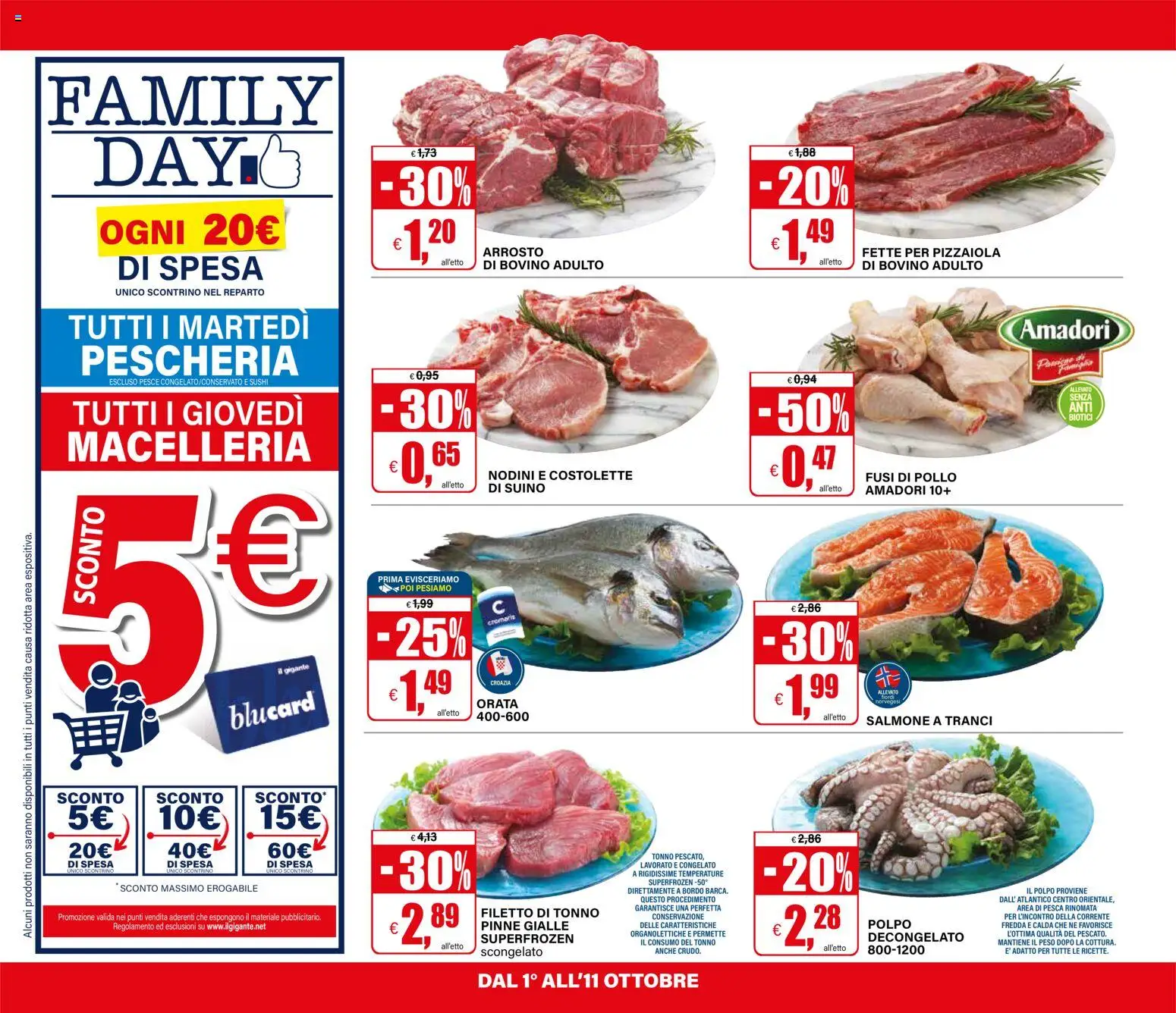 Volantino Il Gigante del 01/10/2026 | Pagina: 14 | Prodotti: Pesce, Polpo, Pinne, Sushi