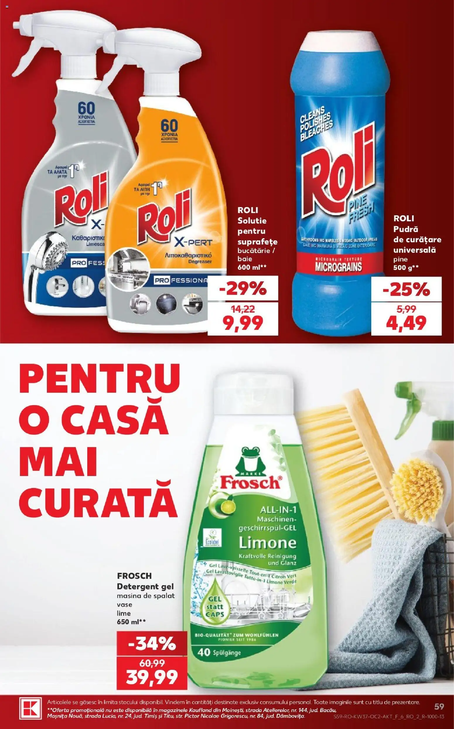 Kaufland RO akciós ujság - amely érvényes a következő dátumtól: 2026.09.09. | Oldal: 59 | Termékek: Lime, WC, Gél