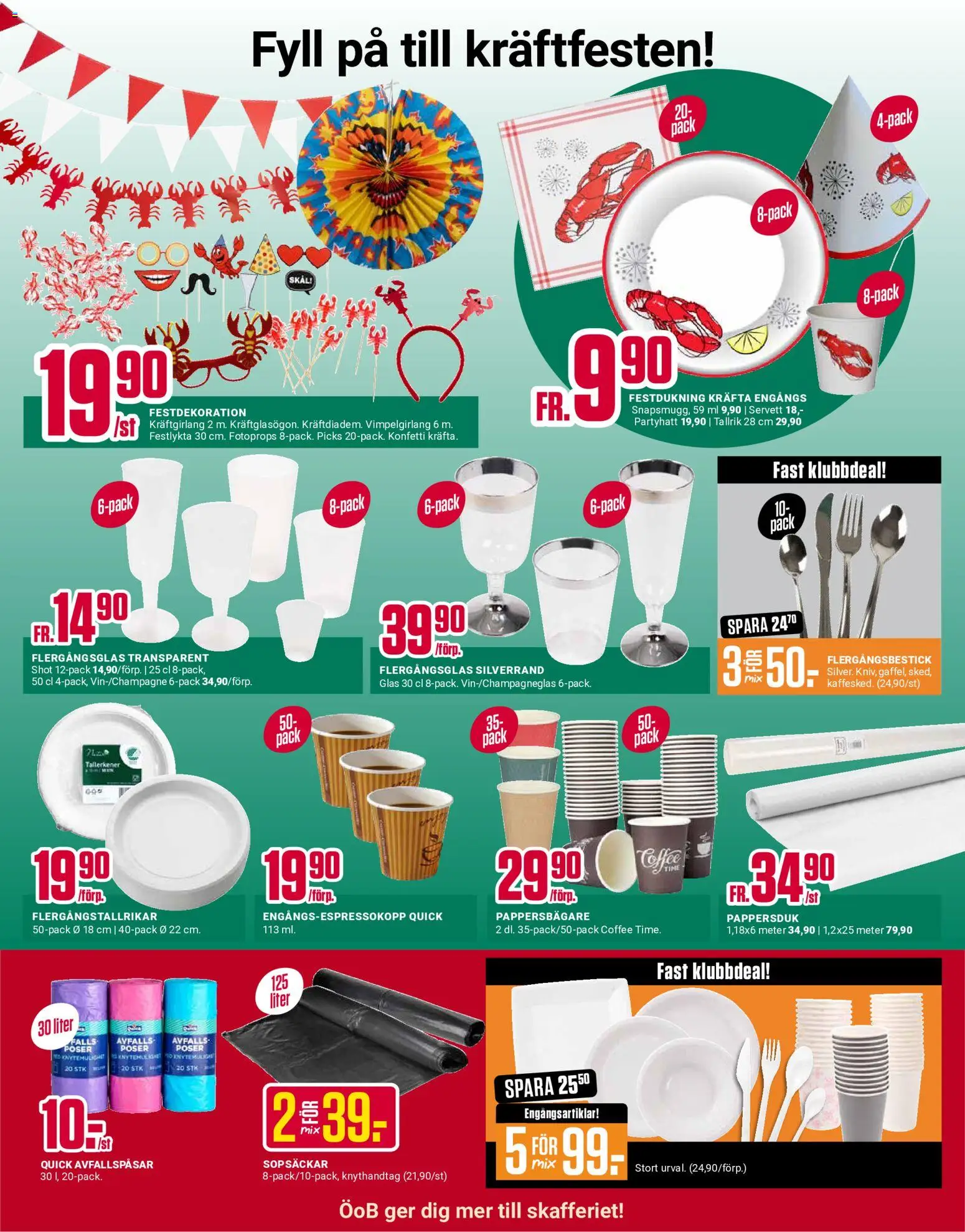ÖoB reklamblad aktuell från 10/08/2026 | Sida: 10 | Produkter: Avfallspåsar, Glas, Sopsäckar