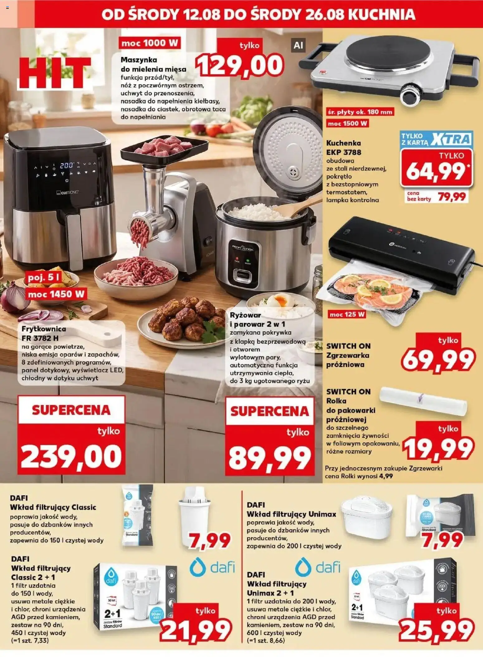 Kaufland - Kaufland Non food ważne do 26.08 od 12.08.2026 - od jutra PDF | Strona: 12 | Produkty: Karta, Maszynka do mielenia mięsa, Frytkownica, Plyty