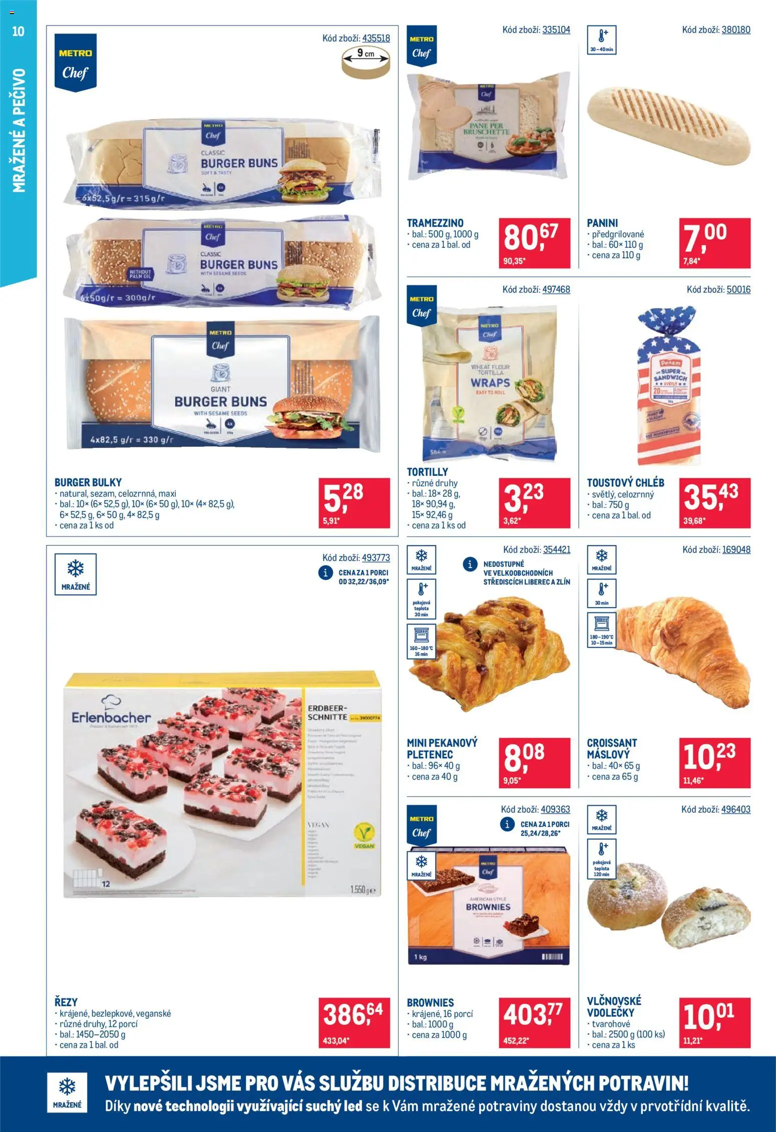 Makro leták - Gastronomie distribuce od 11.08.2026 | Strana: 10 | Produkty: Burger, Chléb, Pečivo, Croissant