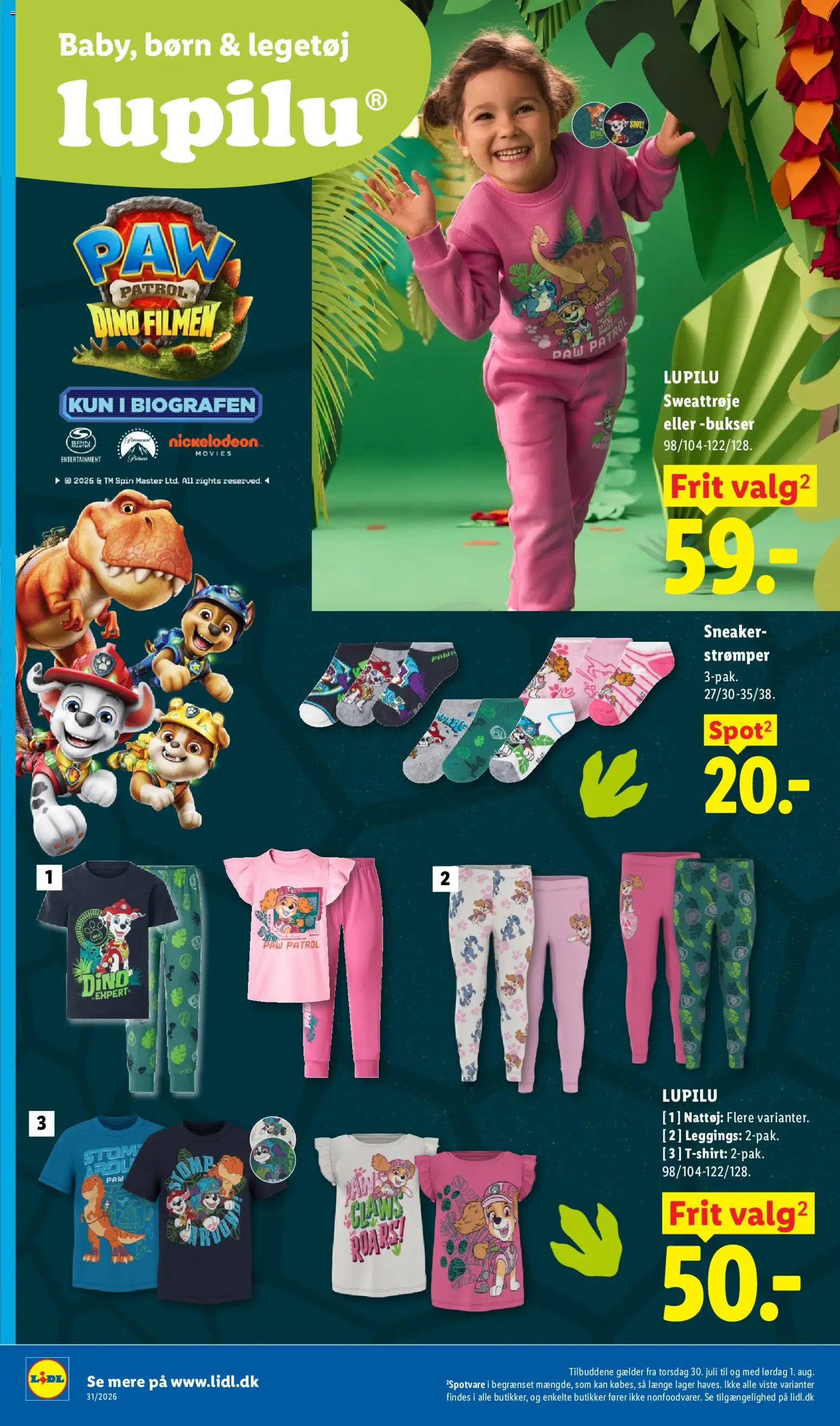 Lidl tilbudsavis – gyldig fra 26/07/2026 | Side: 27 | Produkter: T-shirt, Bukser, Søm, Strømper