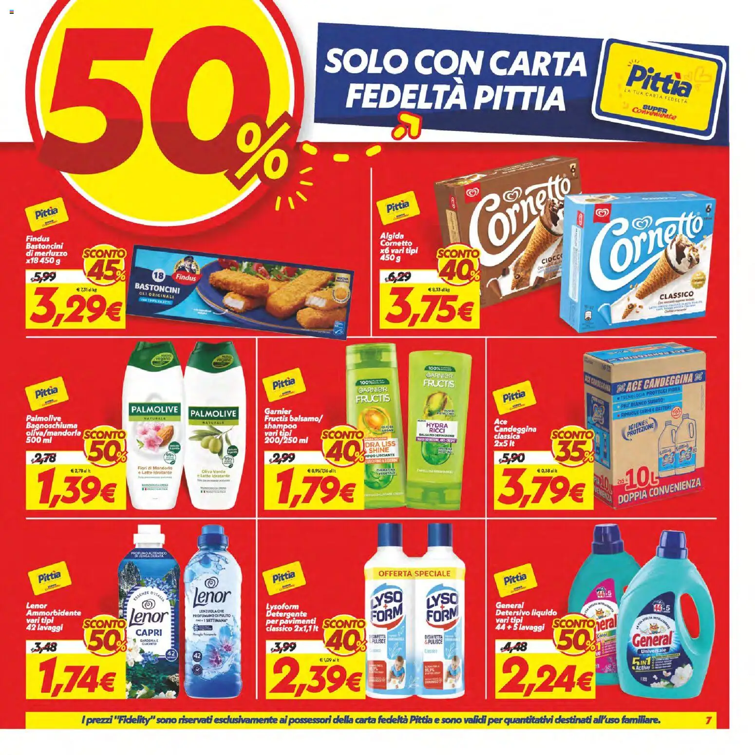 Volantino SuperConveniente del 02/07/2026 | Pagina: 7 | Prodotti: Shampoo, Balsamo, Merluzzo, Candeggina