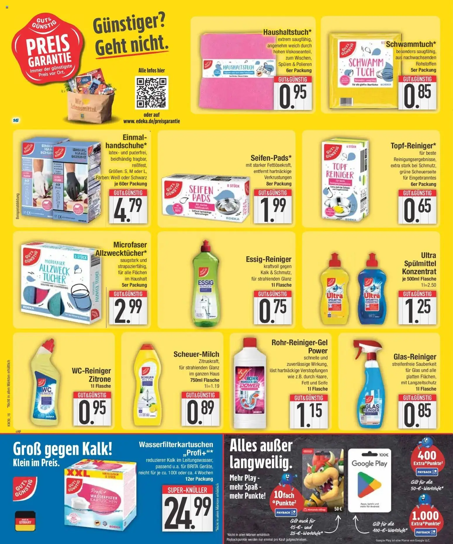 E center Prospekt Kolbermoor (ab 21.09.2026) zum Blättern | Seite: 16 | Produkte: Essig, Seife, Kalk, Zitrone