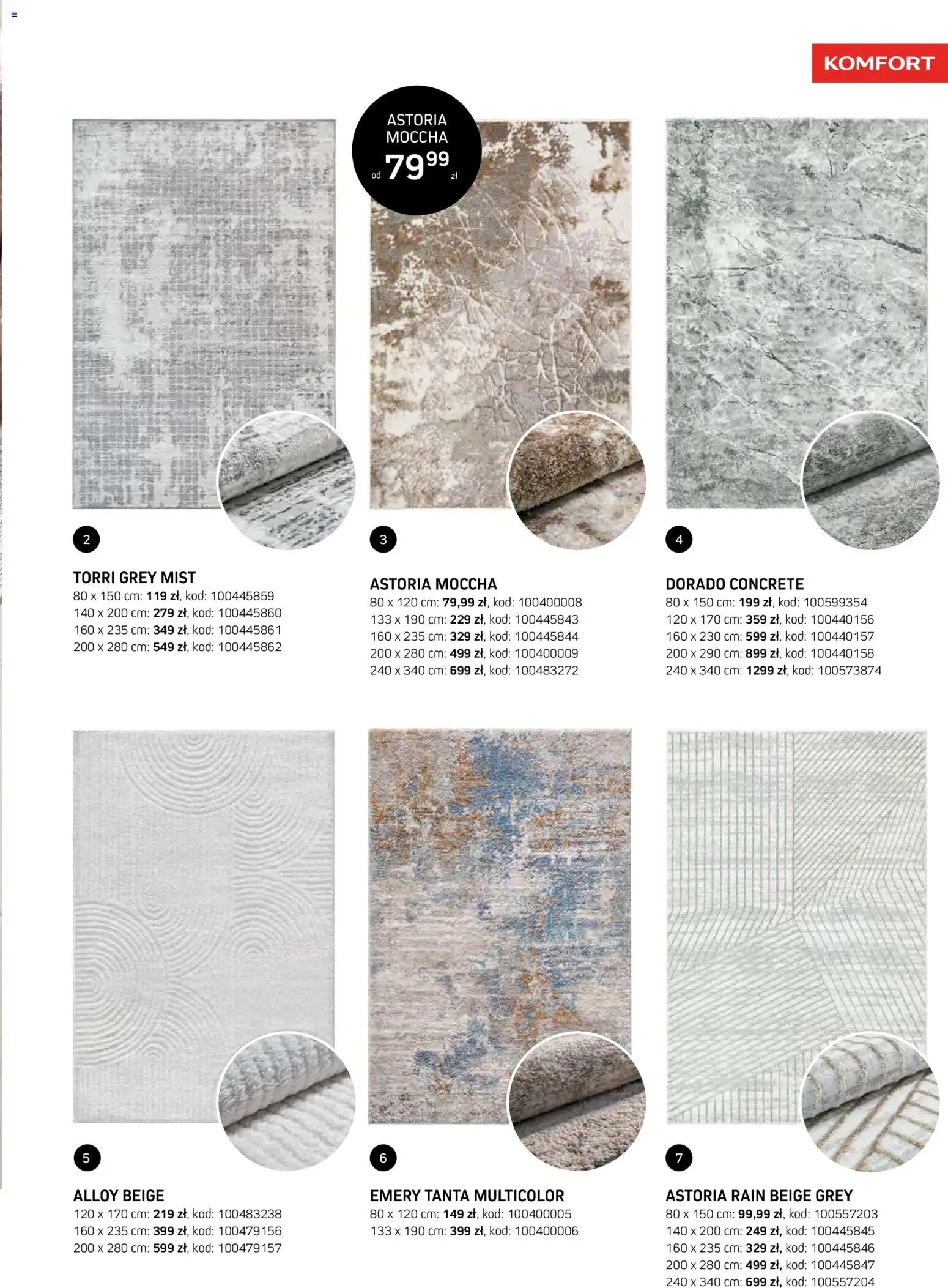 Komfort gazetka - Katalog dywanów od 07.10.2026 | Strona: 47