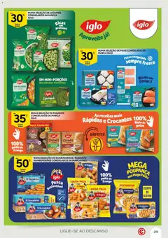 Pré-visualização Continente Açores Momentos de pausa válido de 21.04.2026 | Página: 29 | Produtos: Espinafres, Frango, Pescada, Nuggets