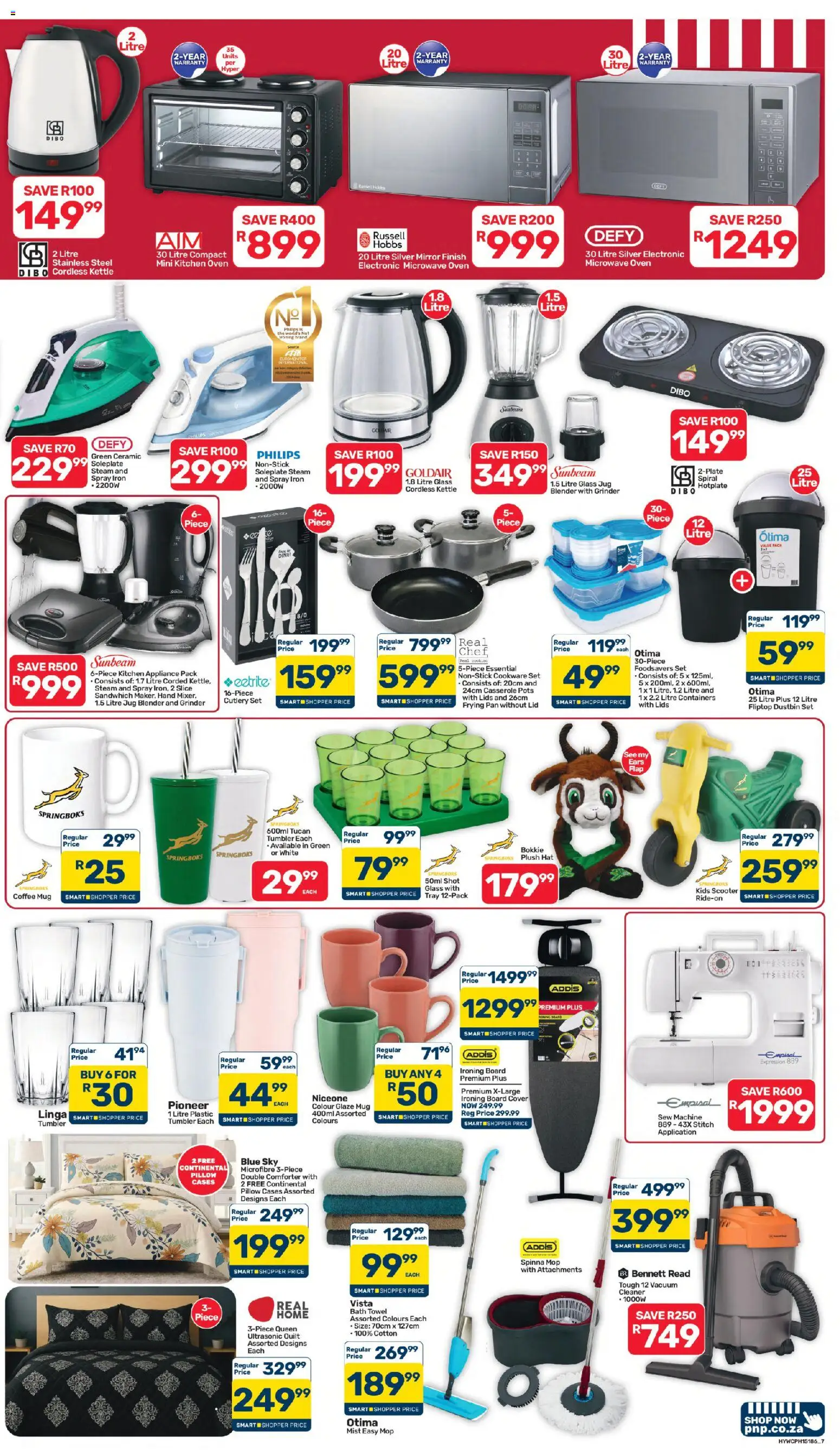 New Pick n Pay catalogue – valid from 24/07/2026 | Page: 7 | Products: Hat, Oven, Vacuum cleaner, Iron