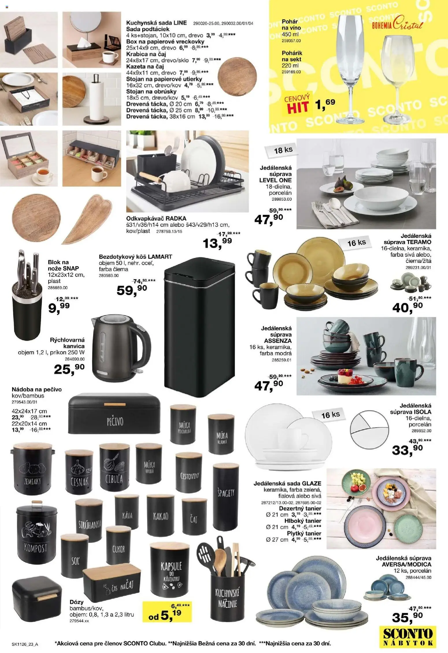 Nové Sconto nábytok akcie – leták je platný od 26.08.2026 | Strana: 23 | Produkty: Nábytok, Kanvica, Kôš, Cukor