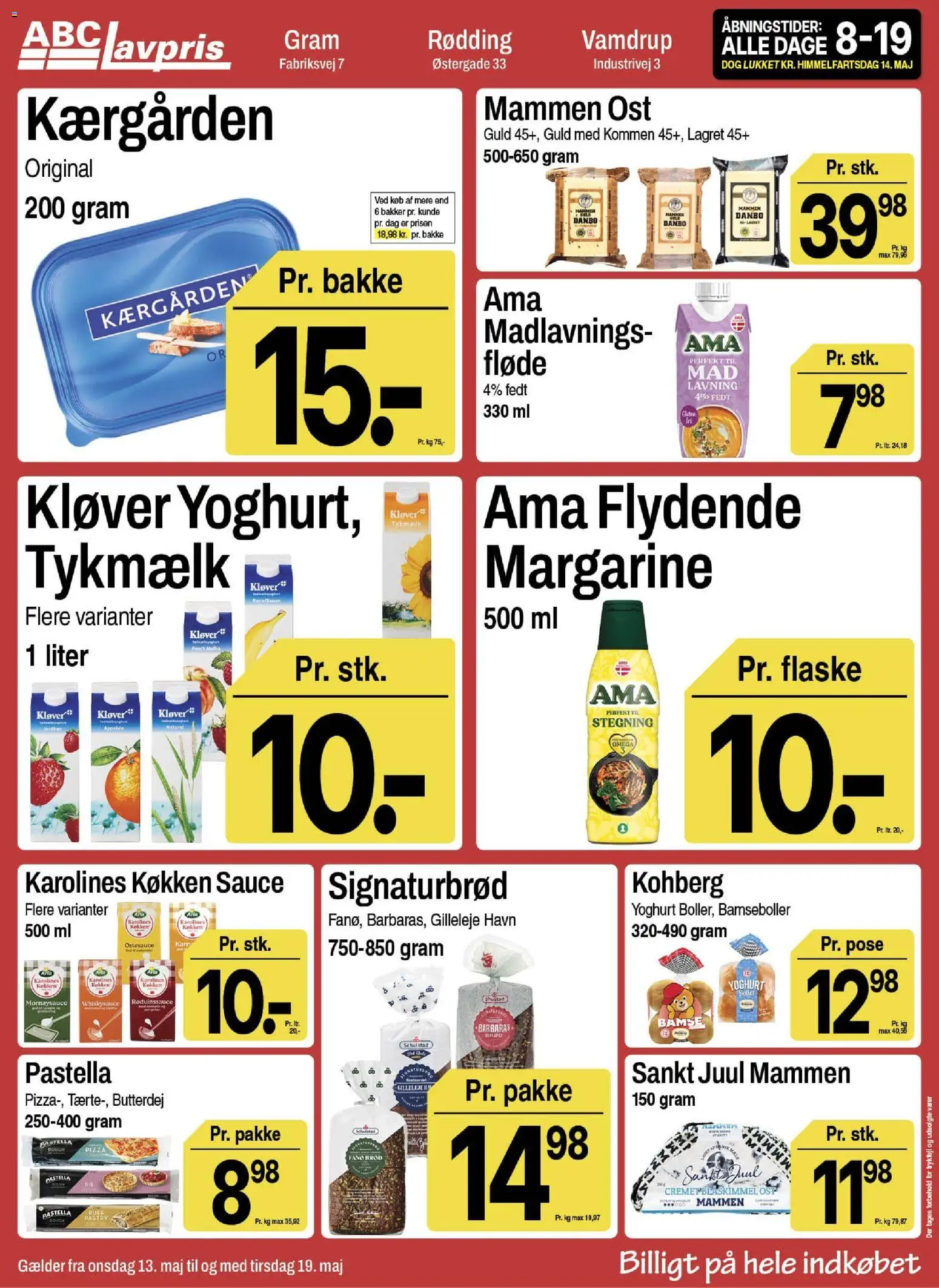 Abc Lavpris tilbudsavis – gyldig fra 13.05.2026 | Side: 4 | Produkter: Karry, Yoghurt, Fløde, Rødvinssauce