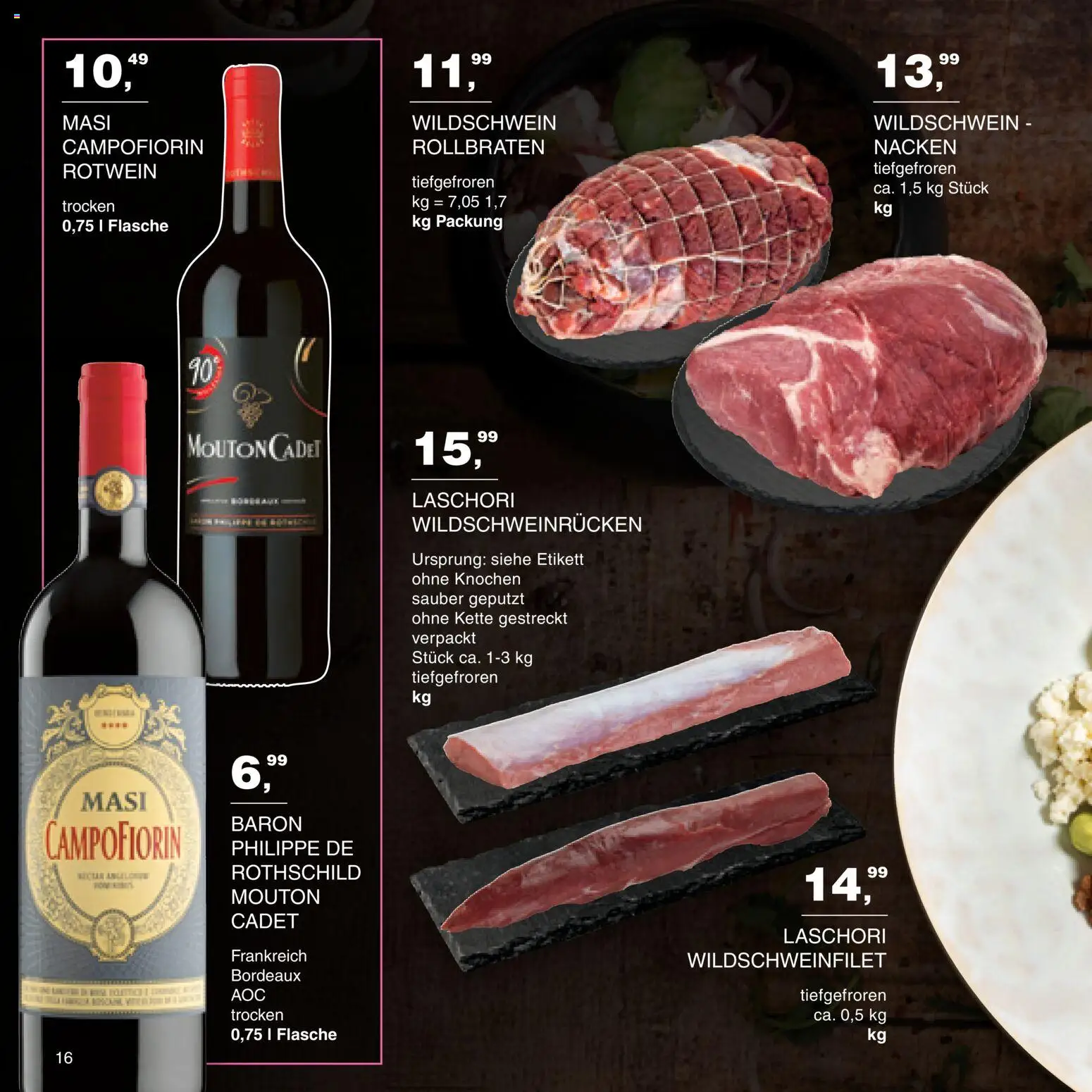Handelshof Wildkatalog – gültig ab 15.10.2026 | Seite: 16 | Produkte: Rotwein