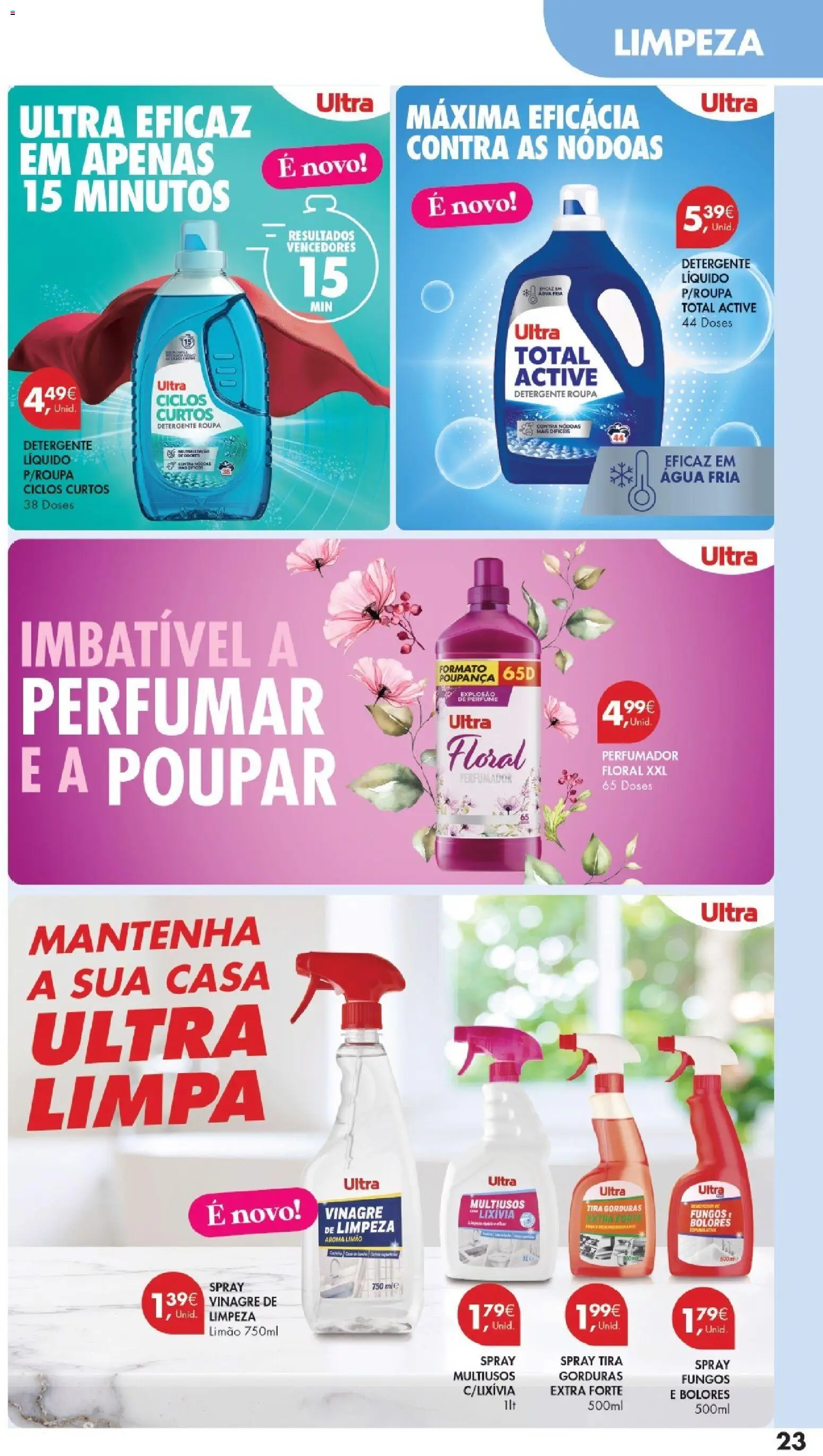 Pingo Doce Regresso às Aulas 2026 Hipers │ válido de 22/09/2026 | Página: 23 | Produtos: Agua, Vinagre, Detergente