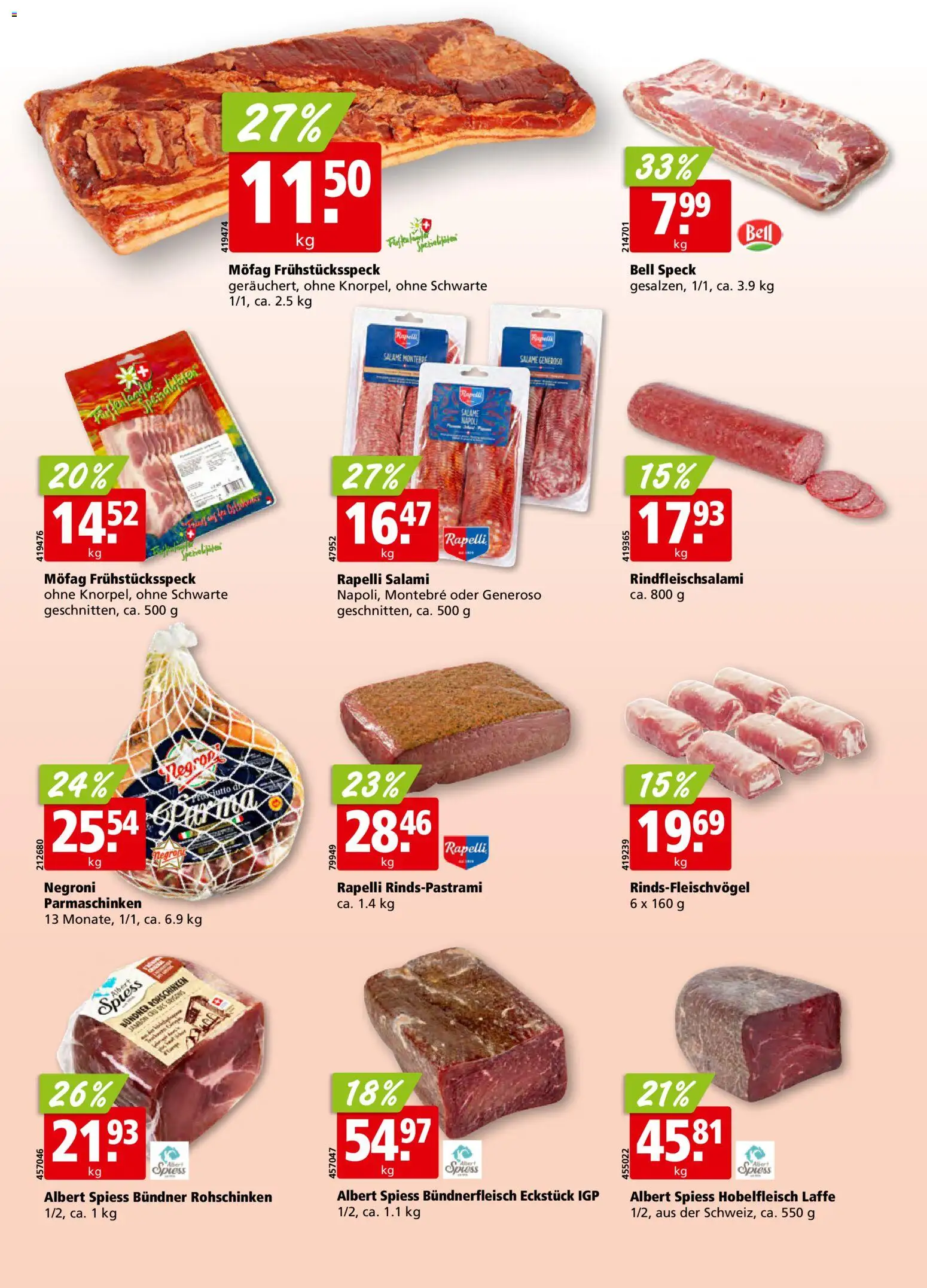 Aligro aktionen Schlieren, Gossau SG, Frauenfeld, Rapperswil-Jona, Sargans, Bern – gültig ab 02.11.2026 | Seite: 10 | Produkte: Salami