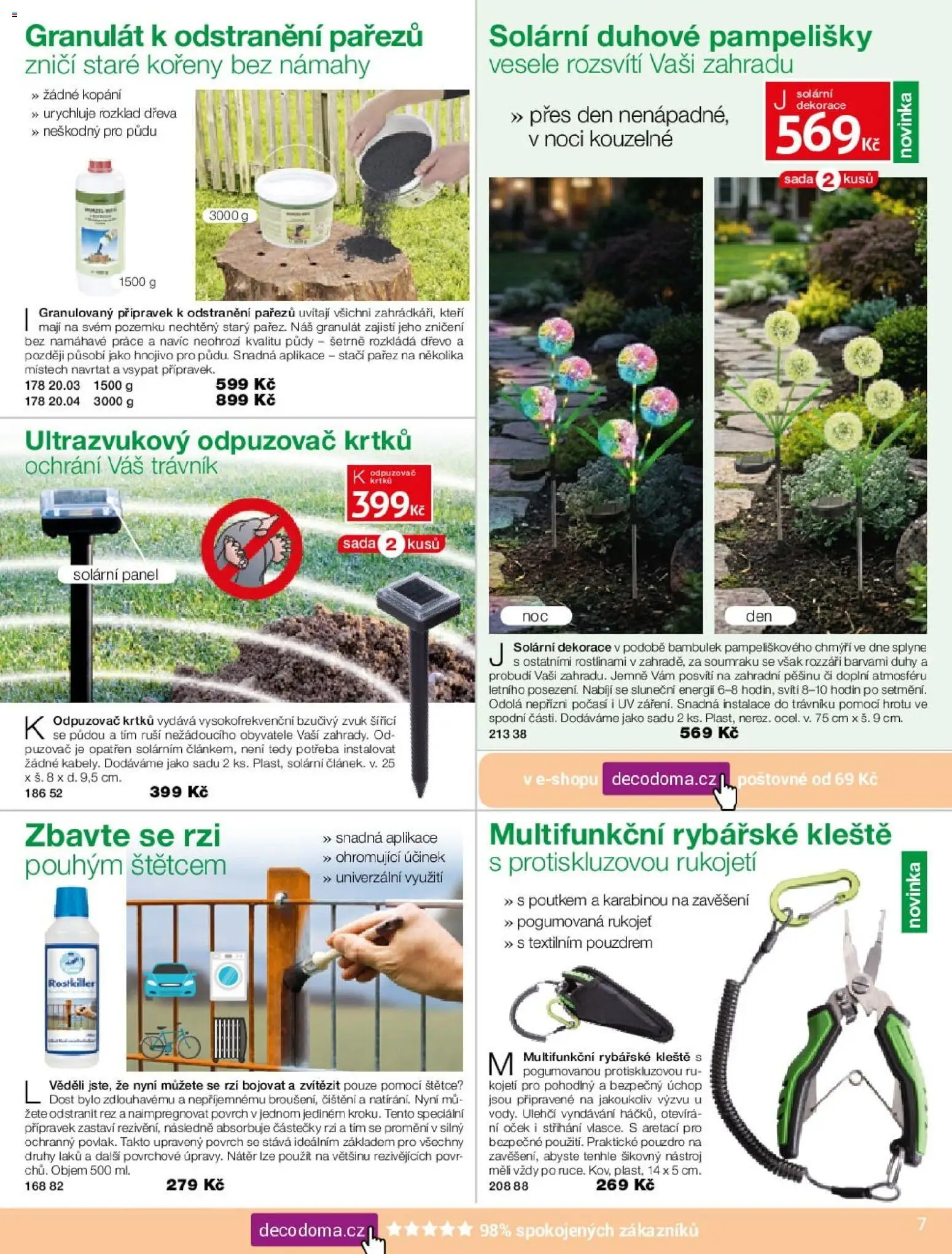 Decodoma katalog Jaro 2026 od 30.03.2026 | Strana: 7 | Produkty: Odpuzovač krtků, Pouzdro, Hnojivo, Dekorace