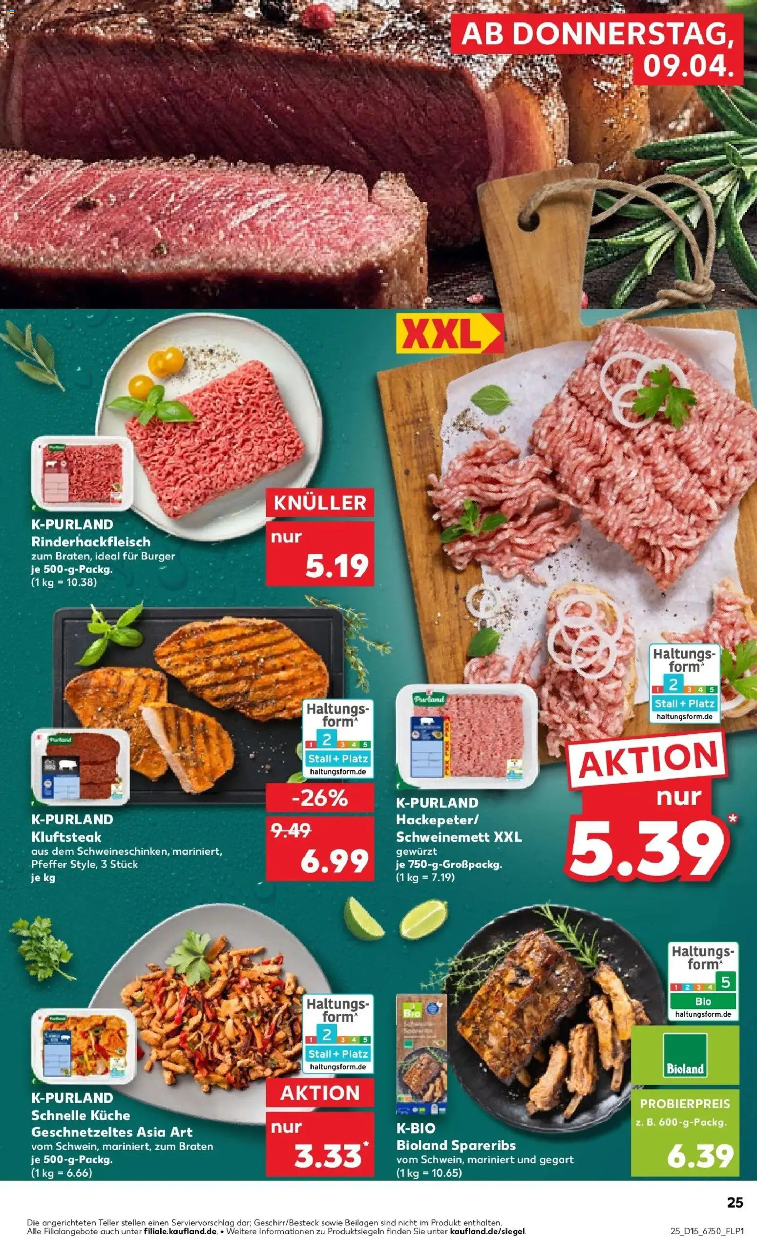 Kaufland Prospekt Lutherstadt Wittenberg	 – gültig ab 08.04.2026 | Seite: 25 | Produkte: Küche, Burger, Pfeffer, Steak
