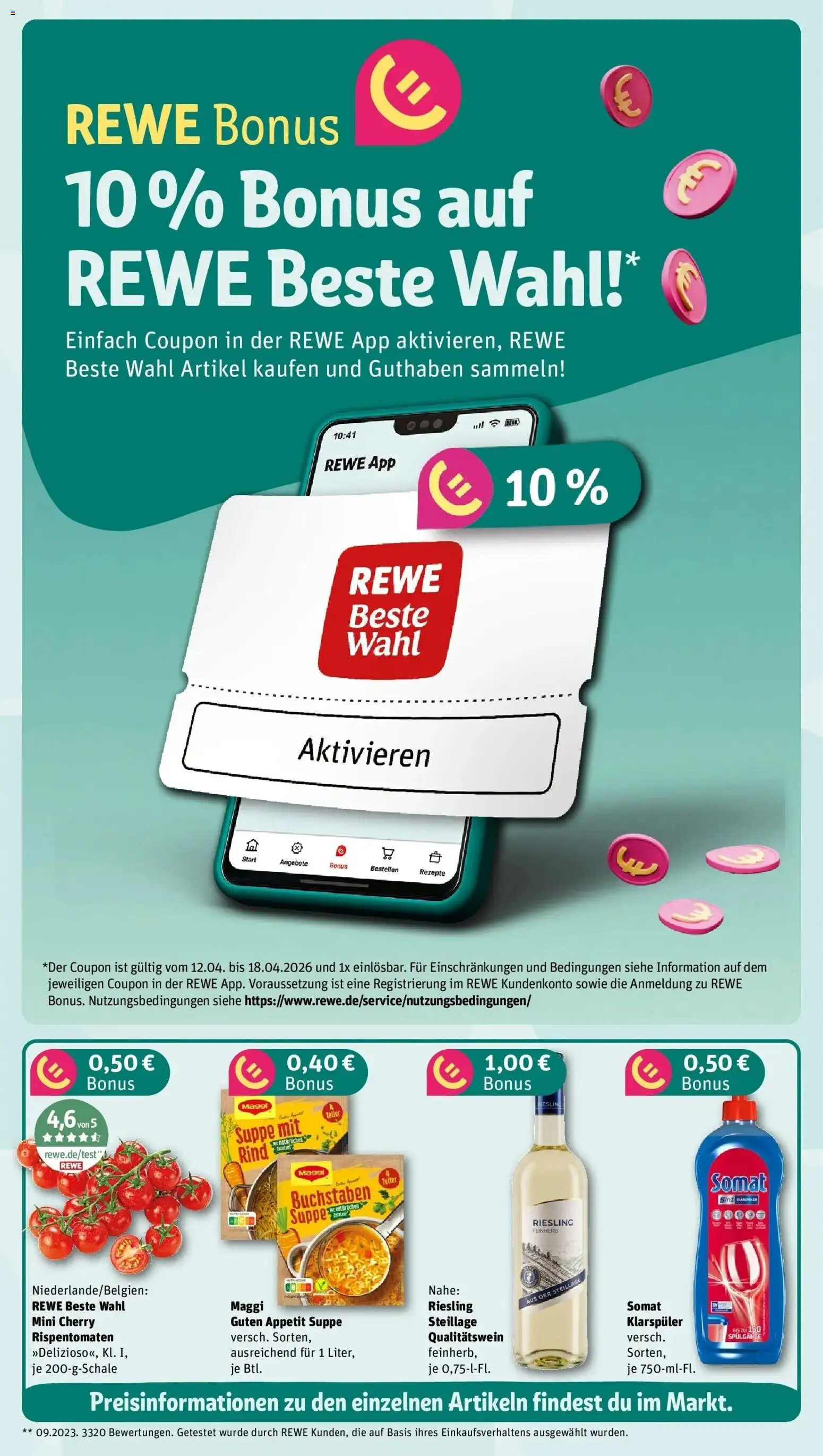 Rewe Prospekt Hohen Neuendorf Ot Bergfelde	 – gültig ab 12.04.2026 | Seite: 3 | Produkte: Maggi, Klarspüler