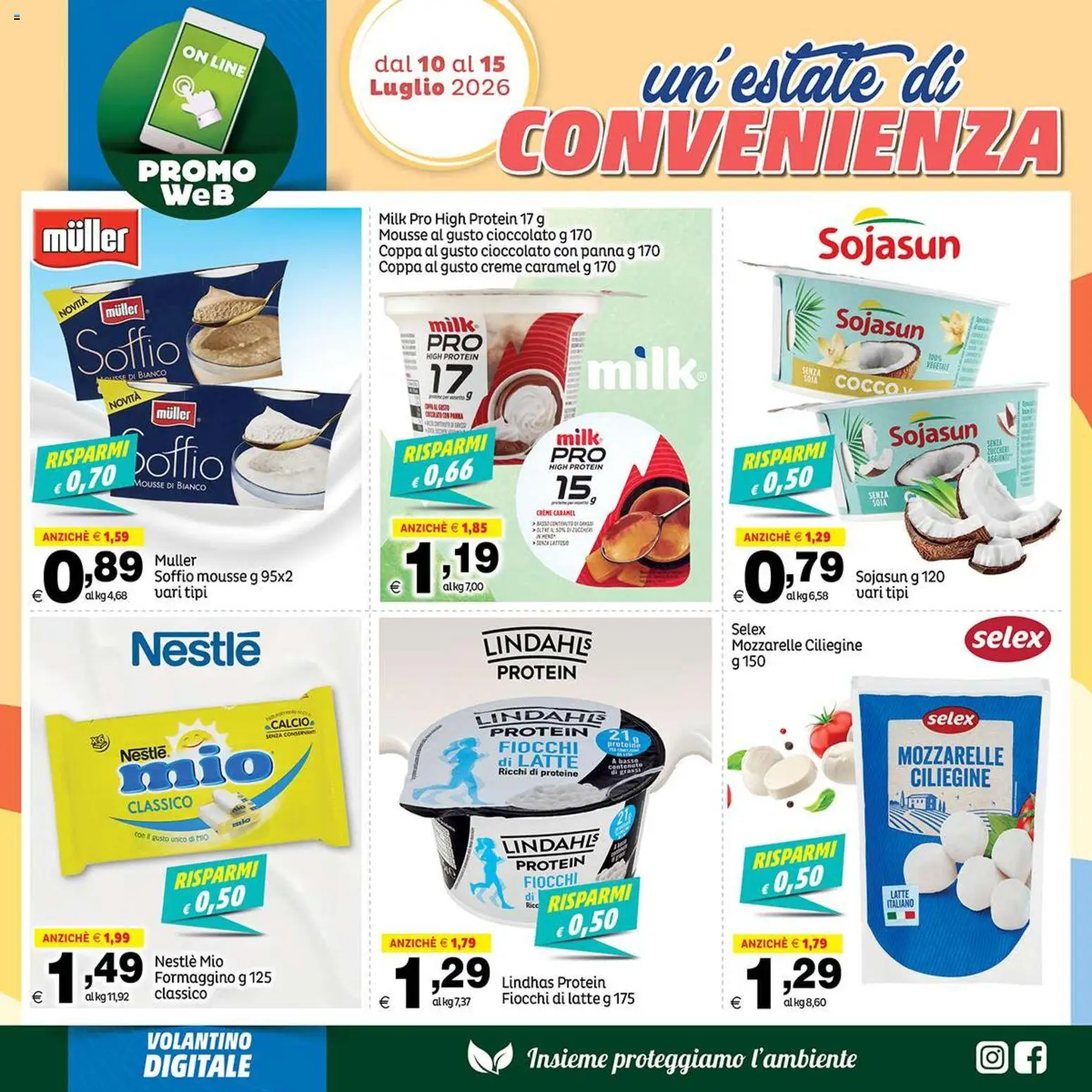 Volantino Elite Supermercati del 10/07/2026 | Pagina: 2 | Prodotti: Cioccolato, Panna, Fiocchi di latte, Latte