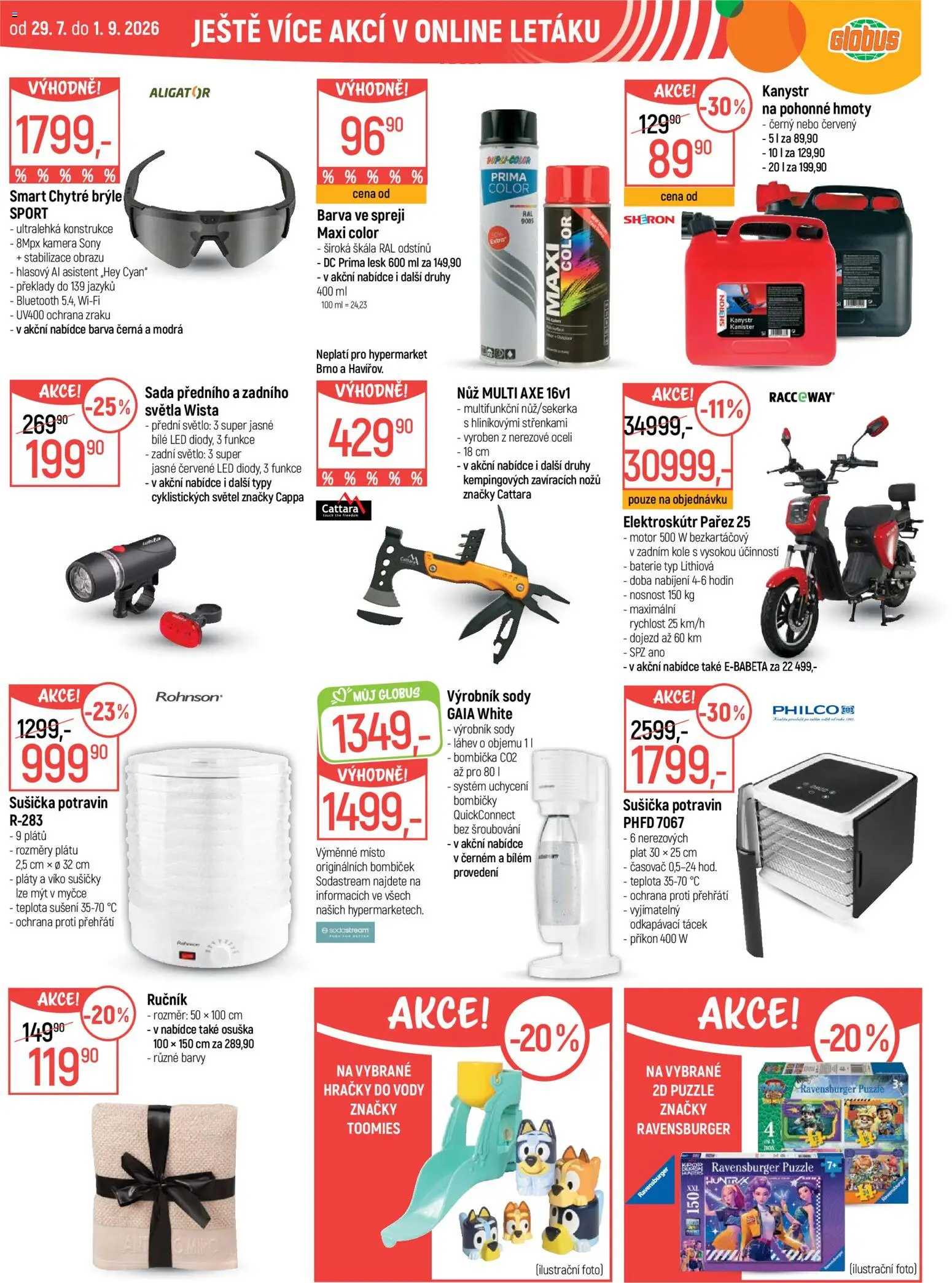 Globus leták od 05.08.2026 | Strana: 43 | Produkty: Kamera, Hračky, Nůž, LED
