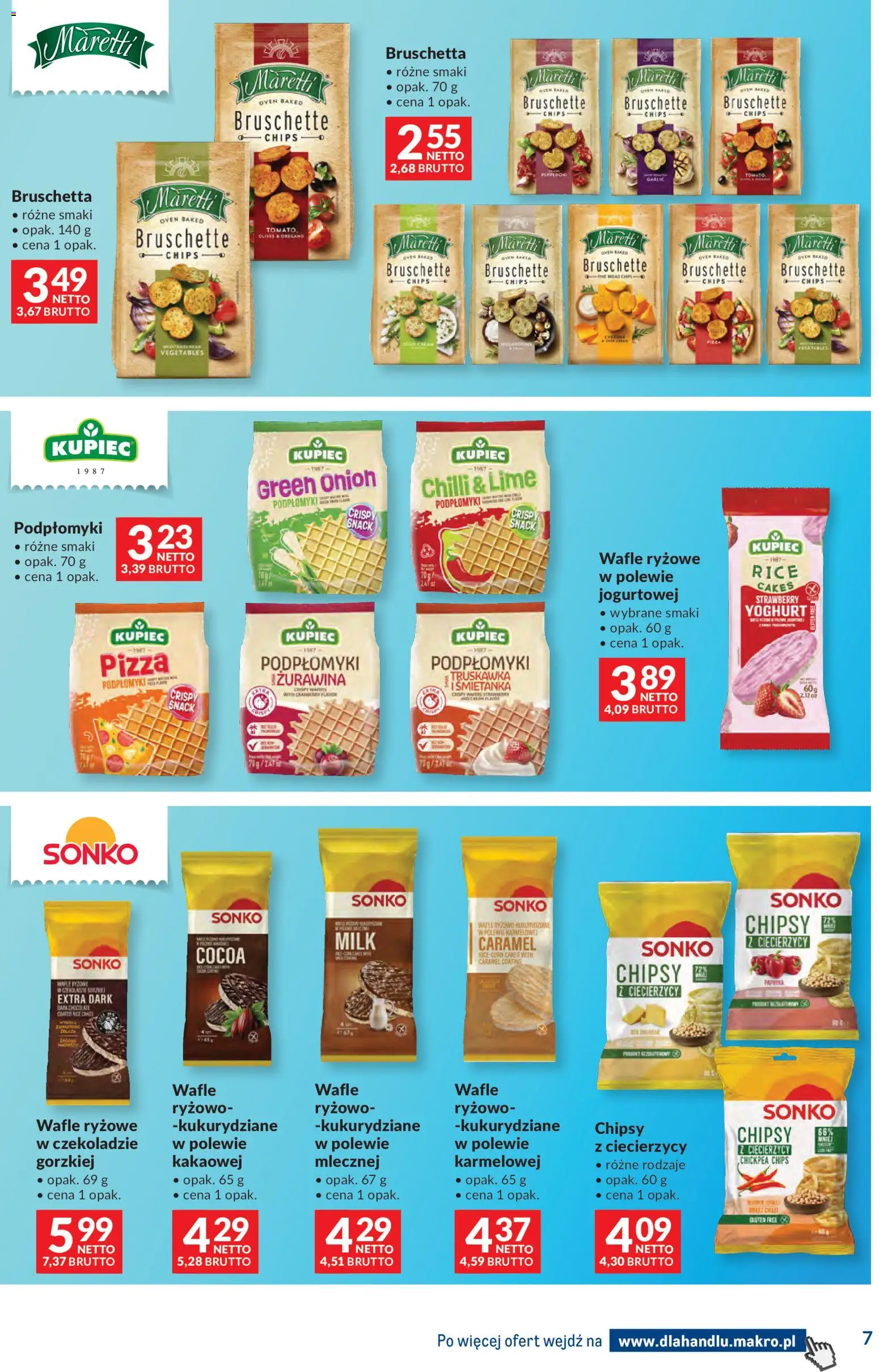 Makro gazetka - Dystrybucja do sklepów od 29.09.2026 | Strona: 7 | Produkty: Chipsy, Wafle, Wafle ryżowe, Żurawina