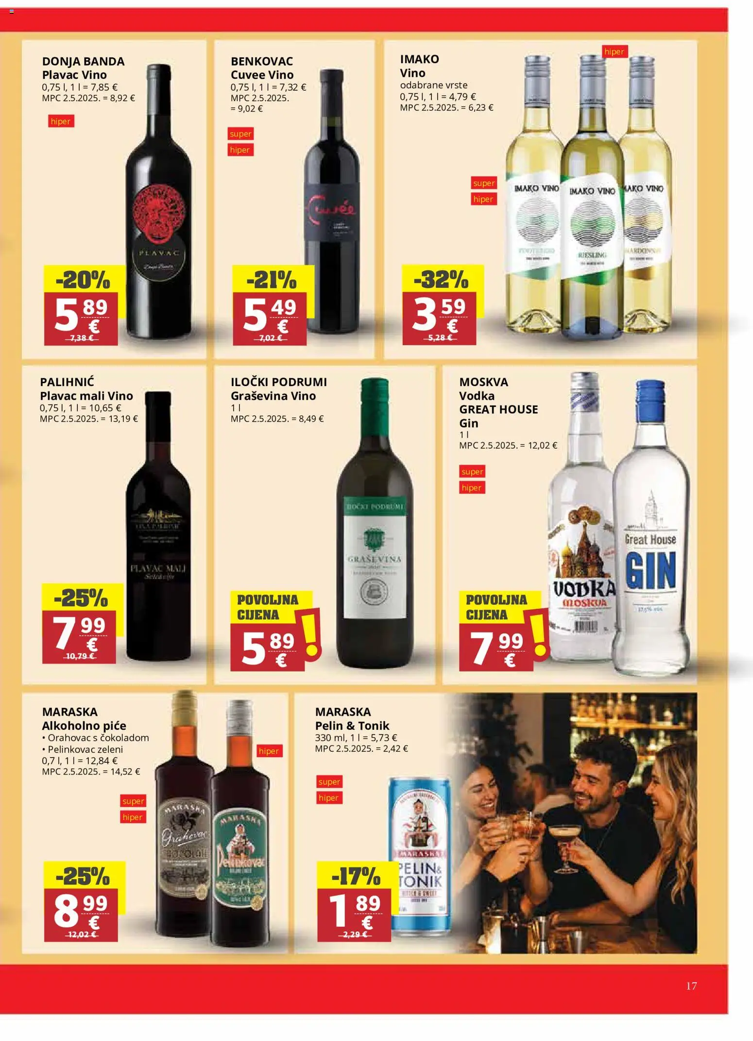 Ribola katalog | vrijedi od 20.05.2026 | Stranica: 17 | Proizvodi: Pelinkovac, Vino, Vodka