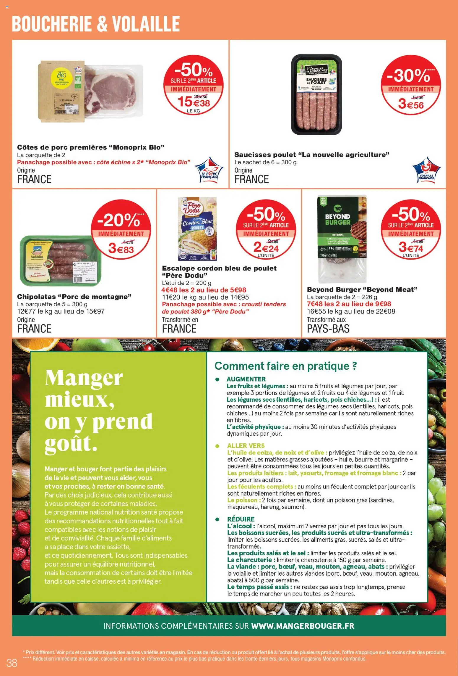 {H1} | Page: 38 | Produits: Volaille, Mais, Beurre, Tenders de poulet