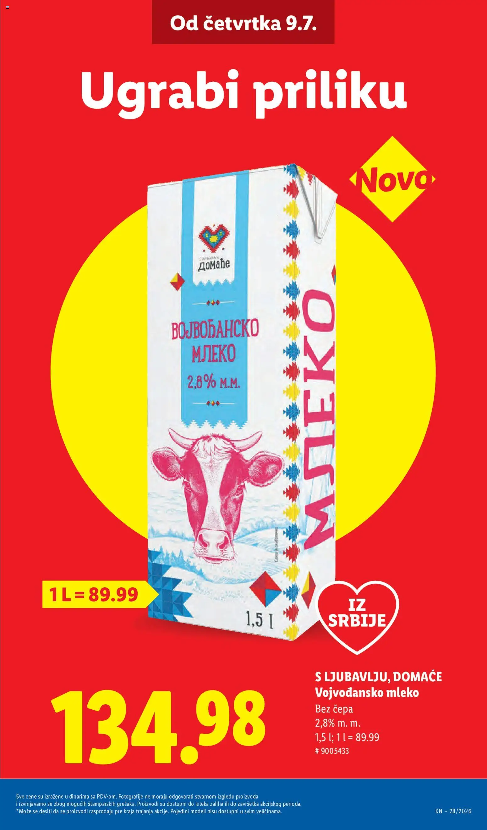 Lidl katalog - važi od 09.07.2026 | Strana: 7 | Proizvode: Mleko