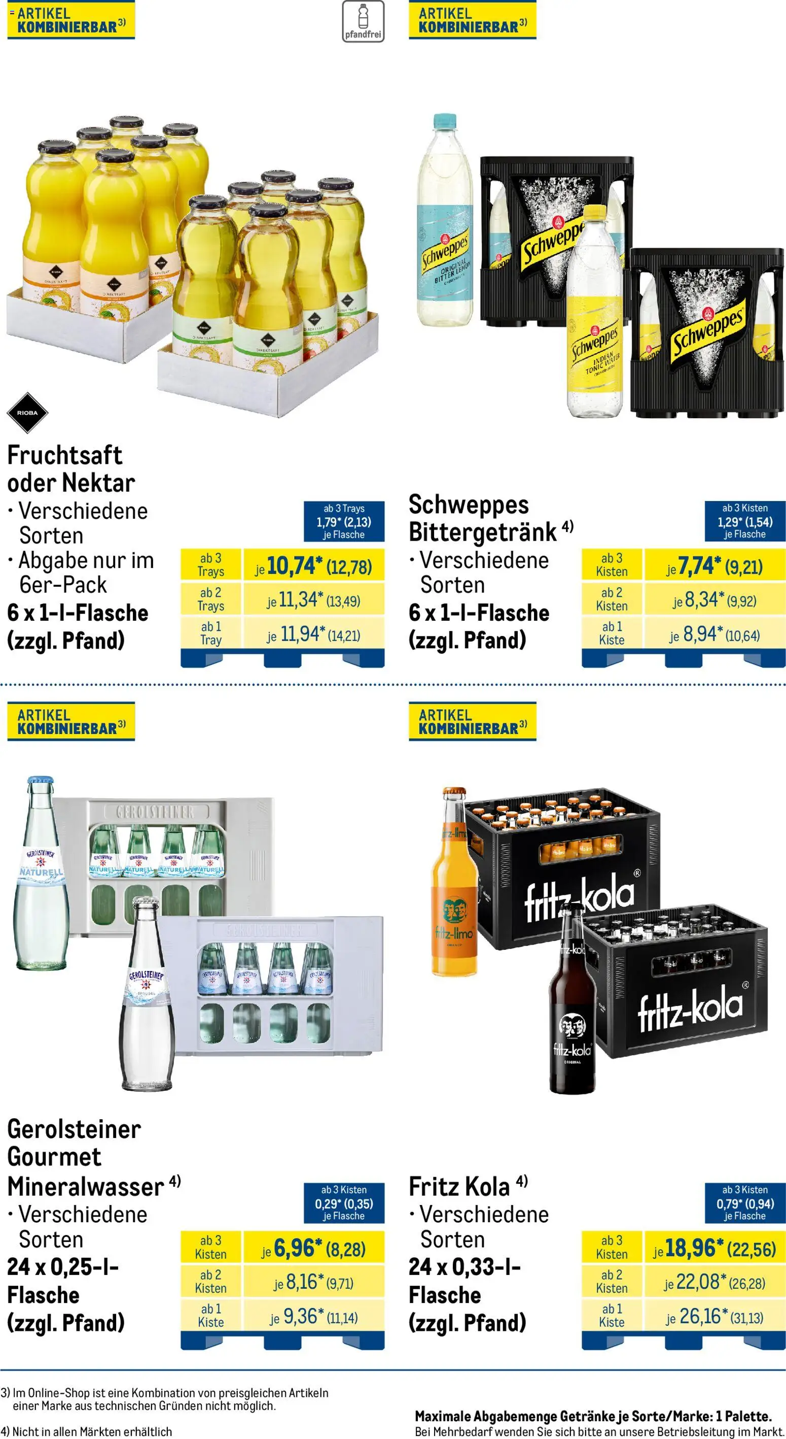 Metro Monats-Menü – gültig ab 01.06.2026 | Seite: 26 | Produkte: Äpfel, Mineralwasser, Fruchtsaft, Gerolsteiner