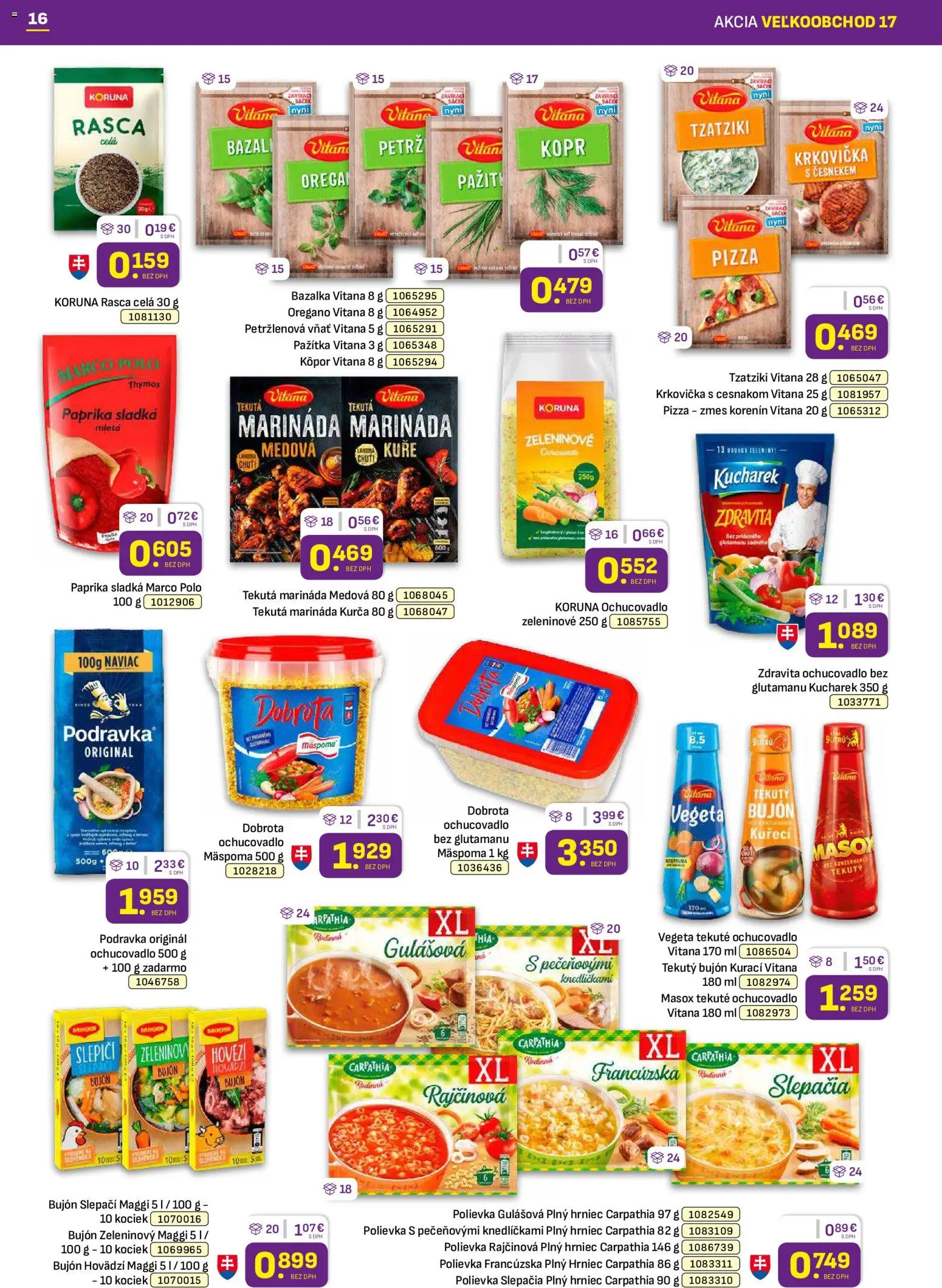 Nové Libex akcie – leták je platný od 24.08.2026 | Strana: 16 | Produkty: Paprika, Pažítka, Bujón, Krkovička