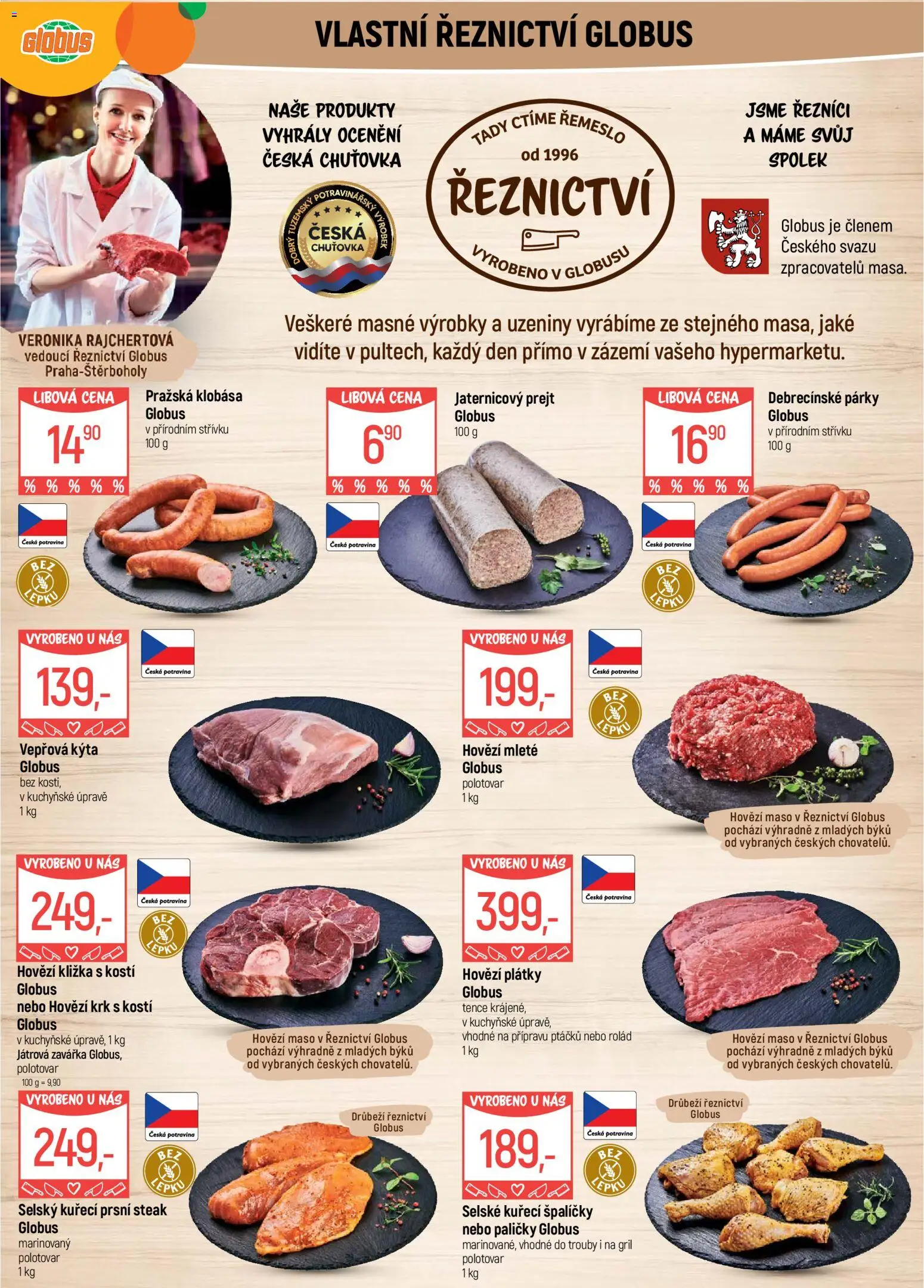 Globus leták - Praha-Štěrboholy od 06.05.2026 | Strana: 5 | Produkty: Hovězí kližka, Uzeniny, Maso, Kýta