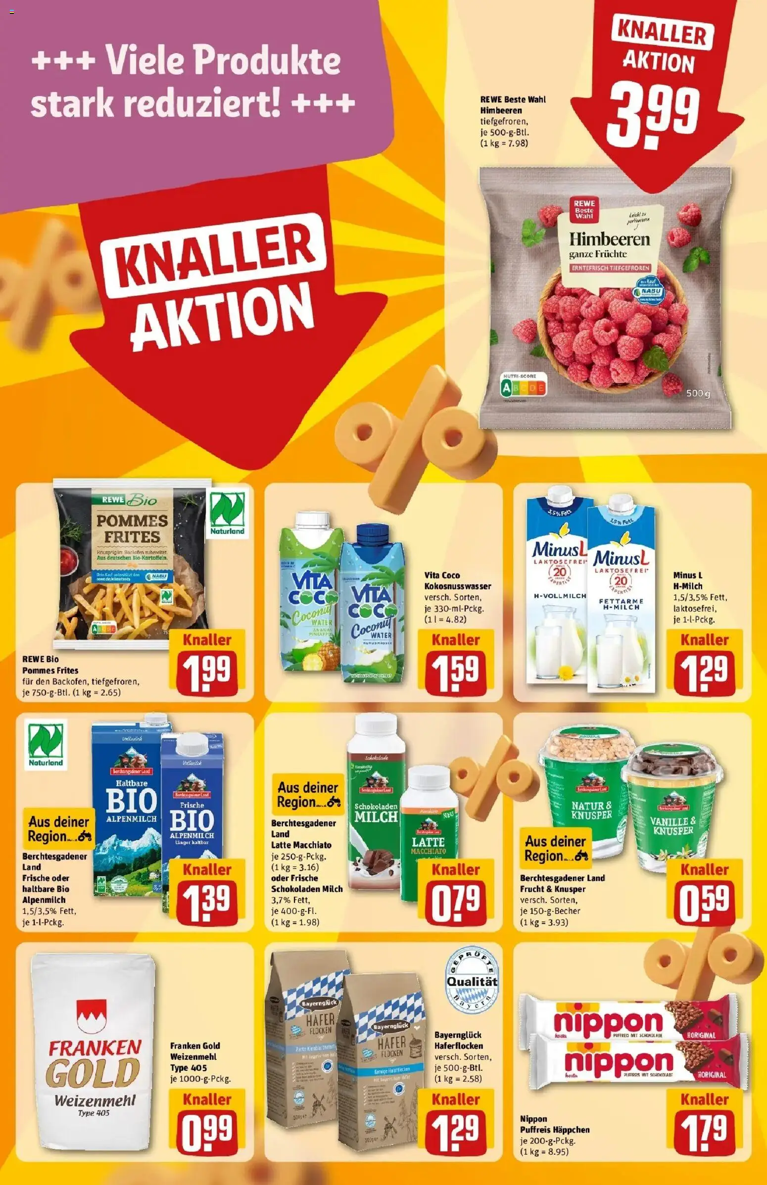 REWE Prospekt ab 31.08.2026 zum Blättern » Angebote | Seite: 18 | Produkte: Milch, Pommes, Ananas, Flocken