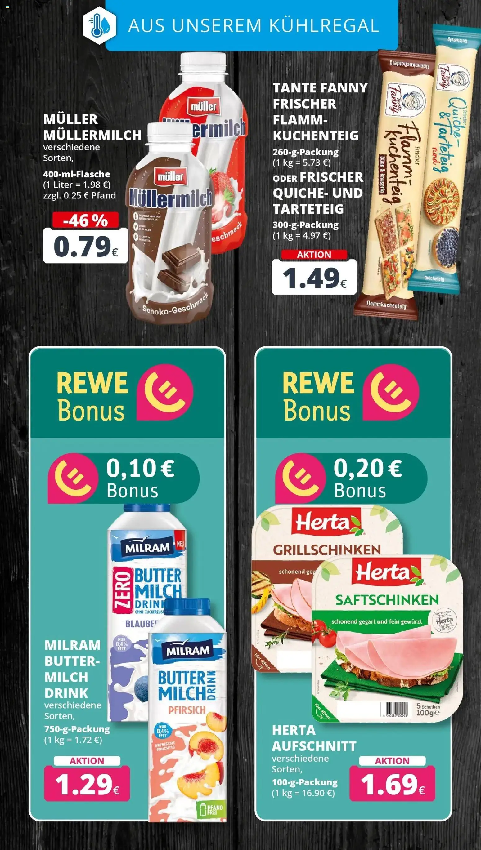 REWE Prospekt ab 31.08.2026 zum Blättern » Angebote | Seite: 15 | Produkte: Milch, Milram, Pfirsich, Müllermilch