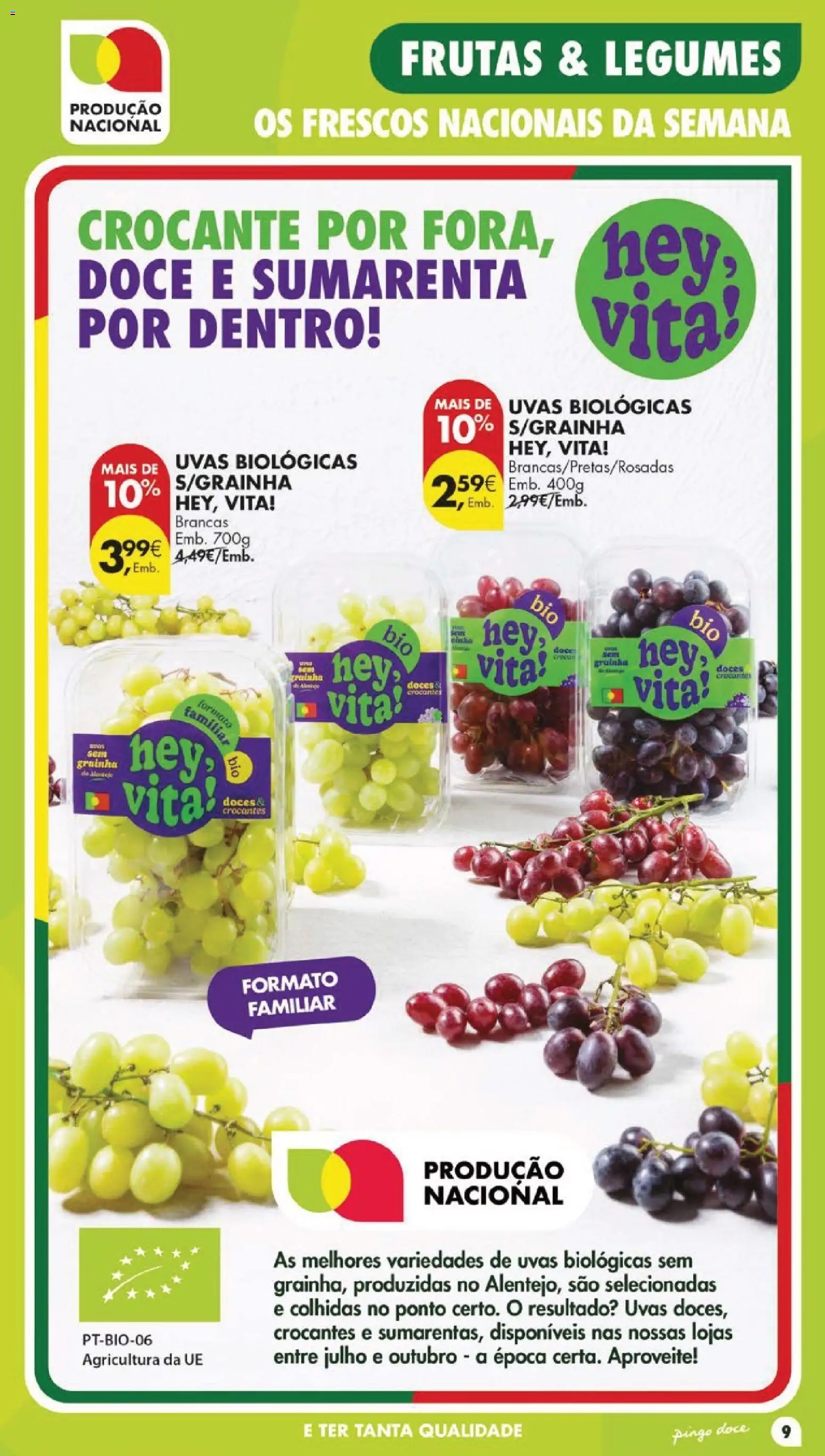 Pingo Doce folheto │ válido de 18/08/2026 | Página: 11 | Produtos: Legumes, Frutas, Doces, Uvas