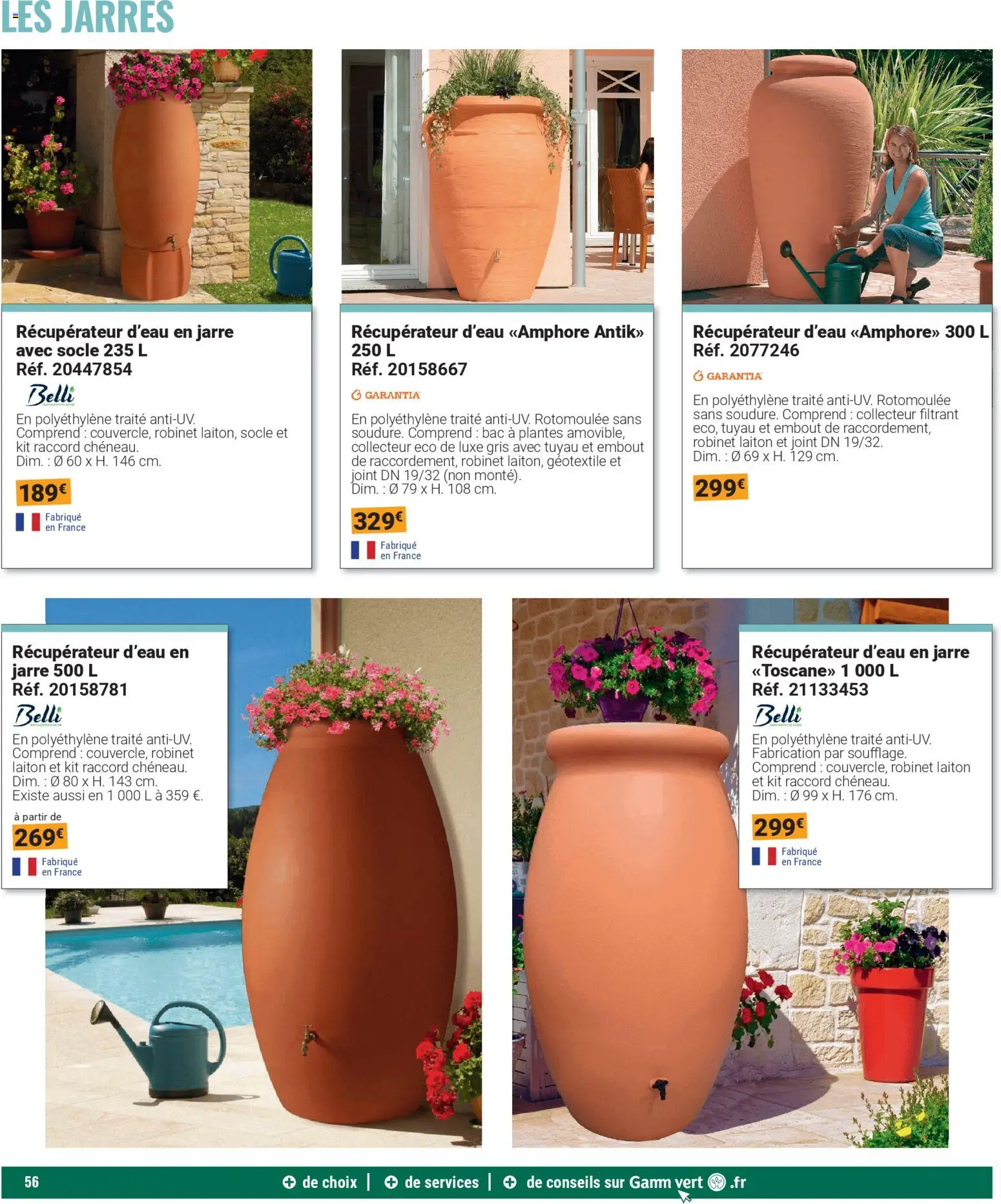 {H1} | Page: 56 | Produits: Robinet, Plantes, Tuyau, Géotextile