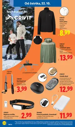 Lidl katalog akcije – veljaven od 22.10.2026 | Stran: 32 | Izdelki: Nož, Svetilka, Polnilnik, Jakna