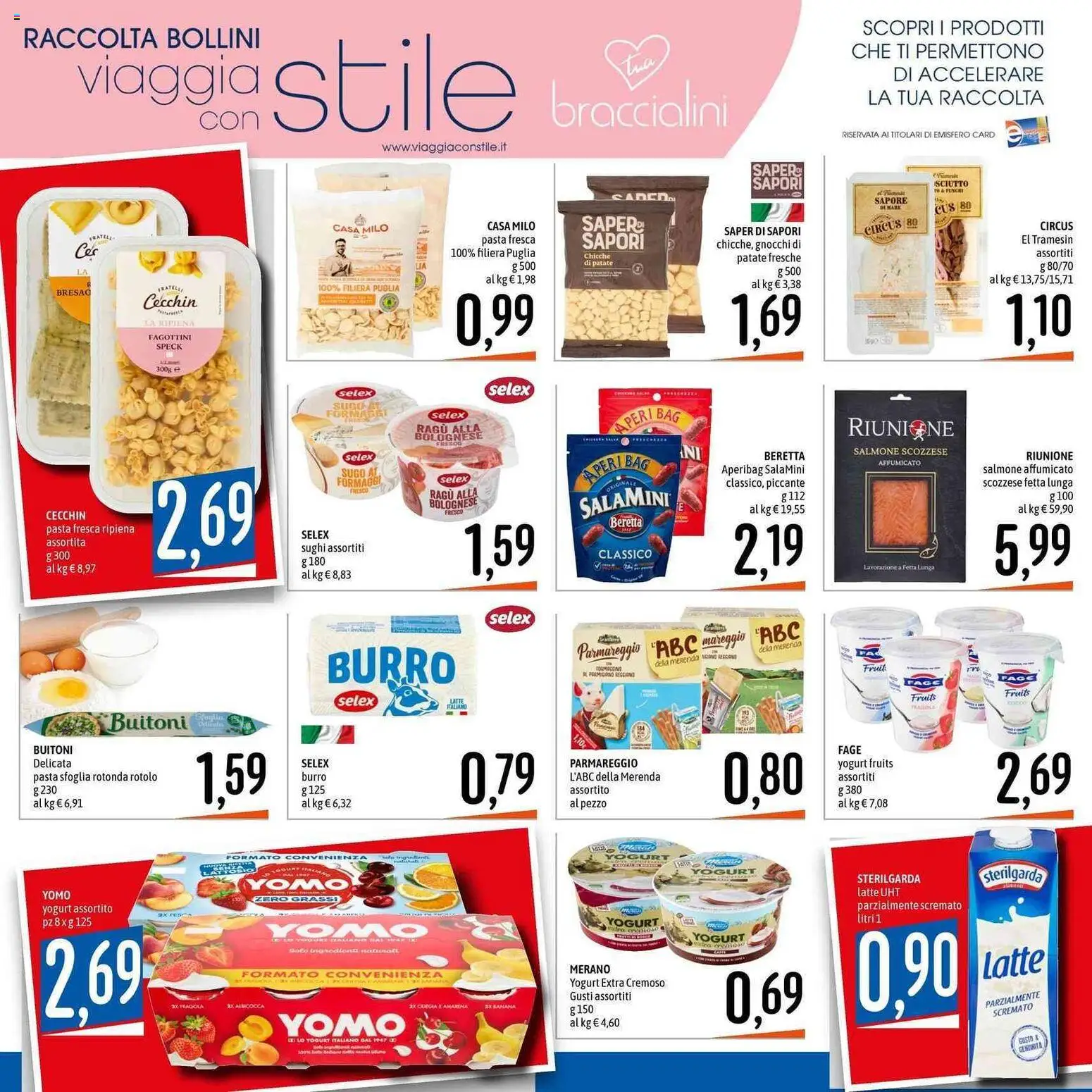 Volantino Emisfero del 30.04.2026 | Pagina: 17 | Prodotti: Salmone affumicato, Speck, Salmone, Latte