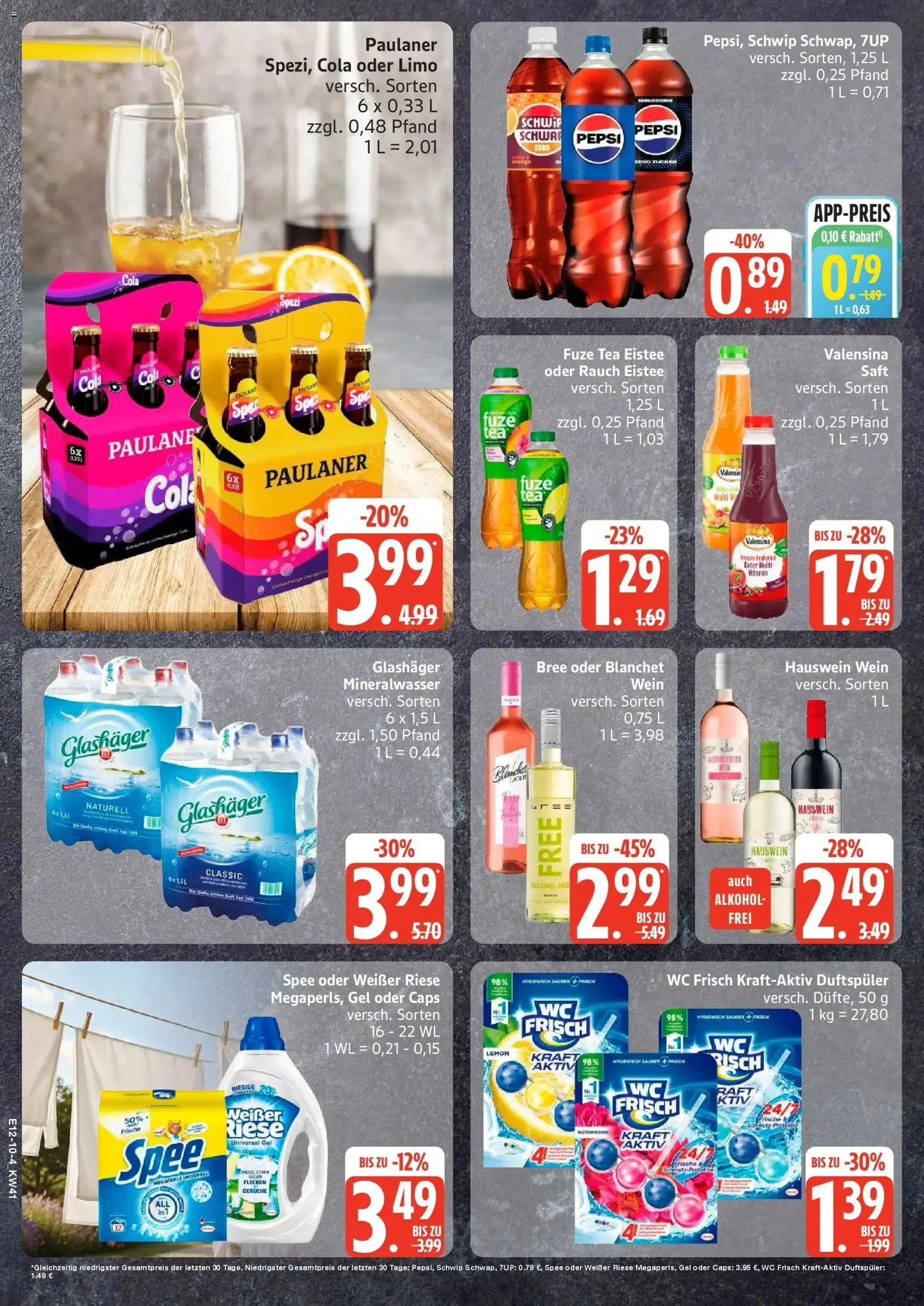 Edeka Prospekt Warnemünde / Rostock (ab 05.10.2026) » Angebote Online | Seite: 10 | Produkte: Cola, Bree, Valensina, Zucker