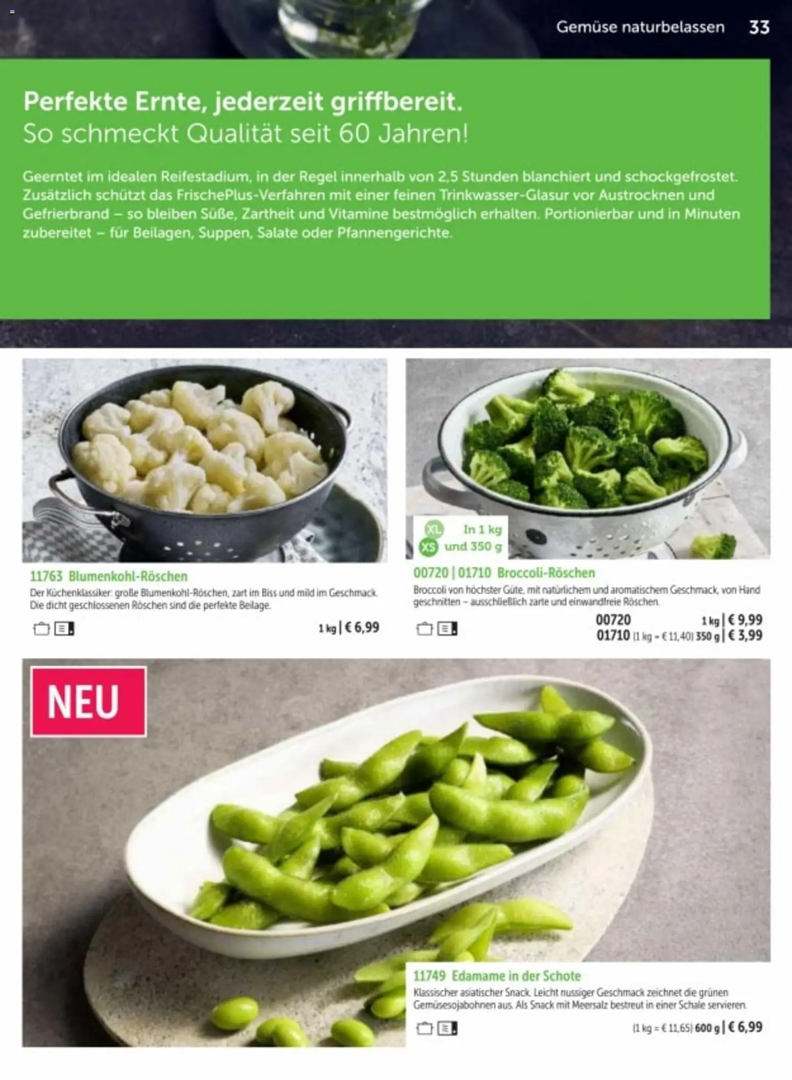 Bofrost Katalog – gültig ab 06.03.2026 | Seite: 33 | Produkte: Gemüse