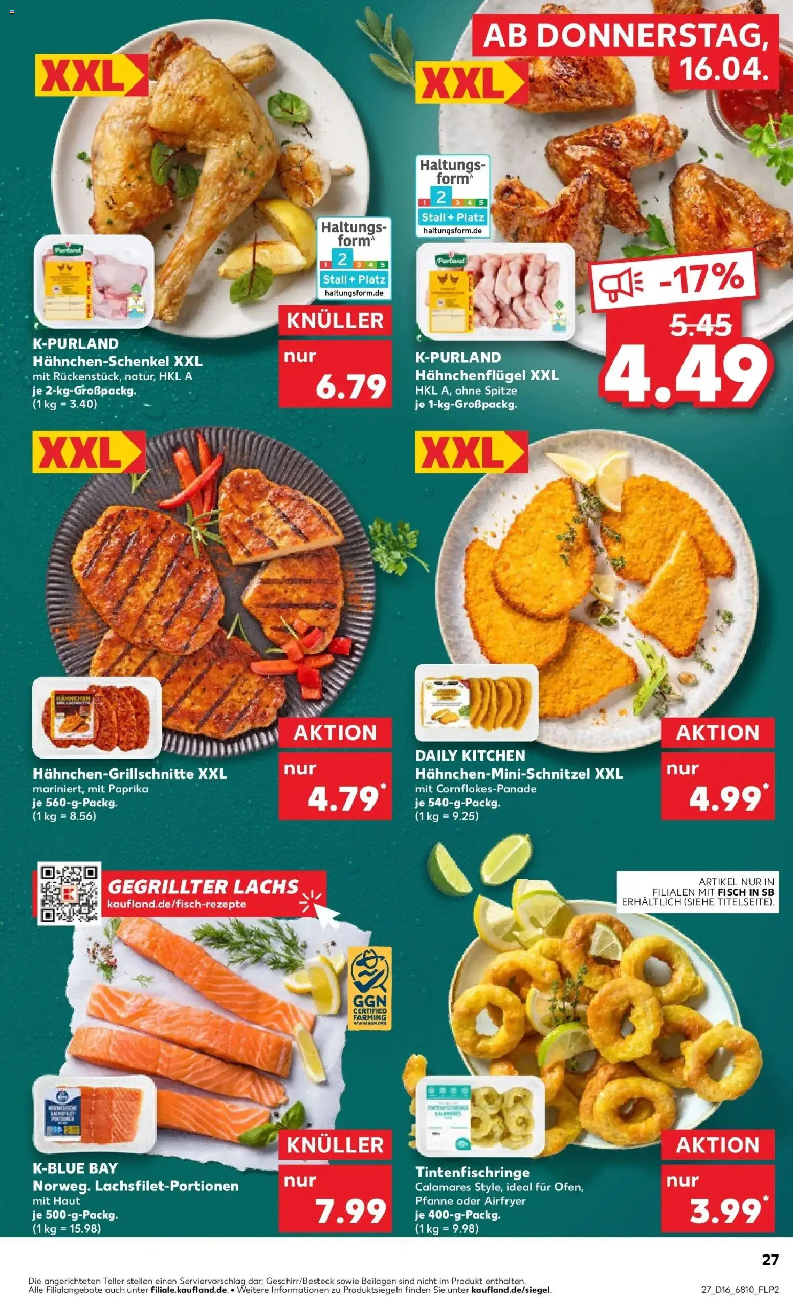 Kaufland Prospekt Sindelfingen	 – gültig ab 13.04.2026 | Seite: 39 | Produkte: Hahnchenschenkel, Schnitzel, Fisch, Paprika
