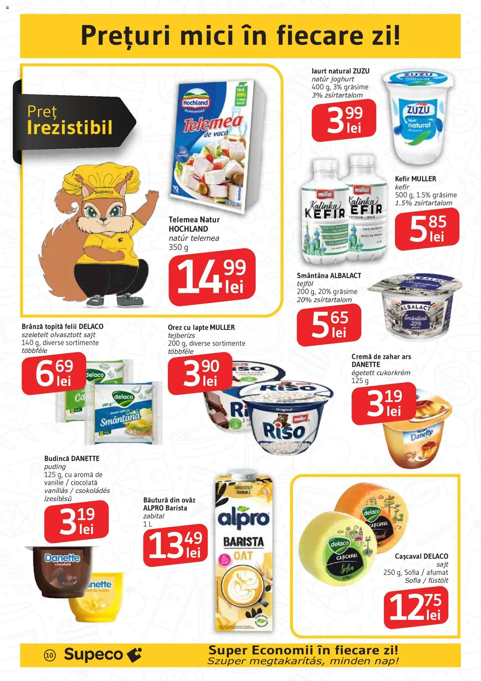 Noul catalog Supeco – valabil de la 06.08.2026 | Pagină: 10 | Produse: Cașcaval, Brânză, Cremă, Smântână