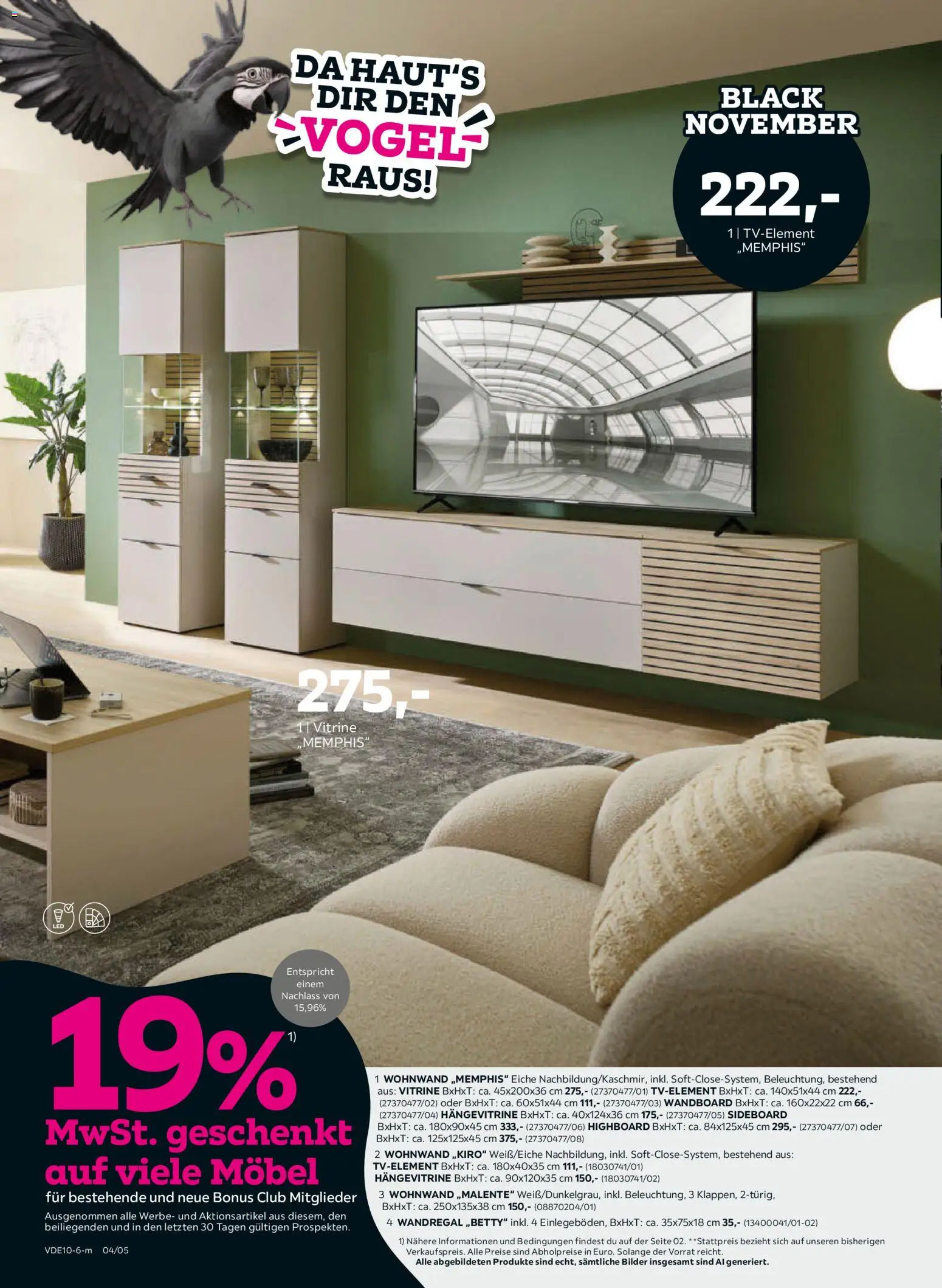 Mömax Black November – gültig ab 25.10.2026 | Seite: 4 | Produkte: Sideboard, Wandboard, Vitrine, Bilder