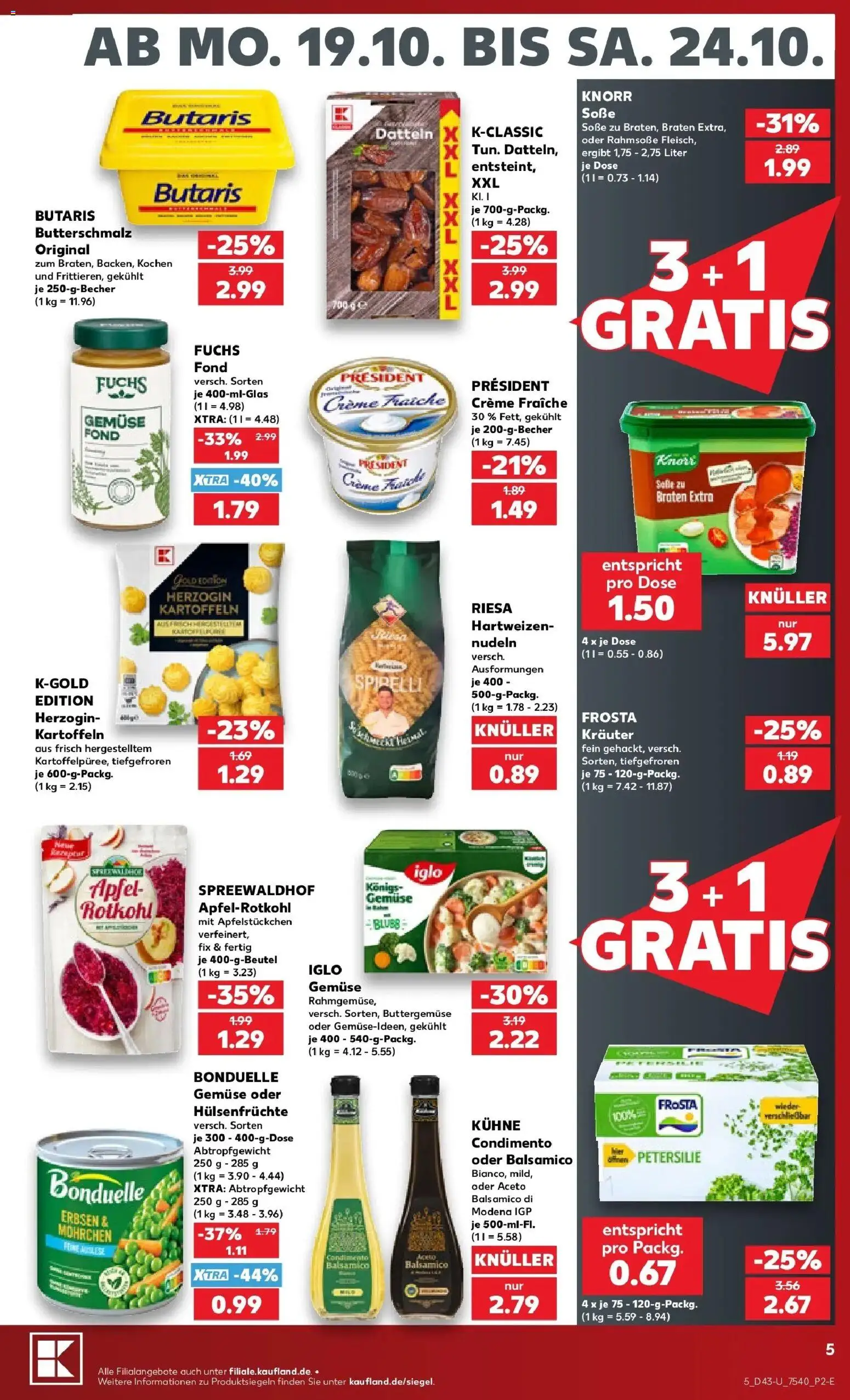 Prospekt Kaufland ab 19.10.2026 » Angebote Online zum Blättern | Seite: 81 | Produkte: Balsamico, Äpfel, Kartoffeln, Gemüse