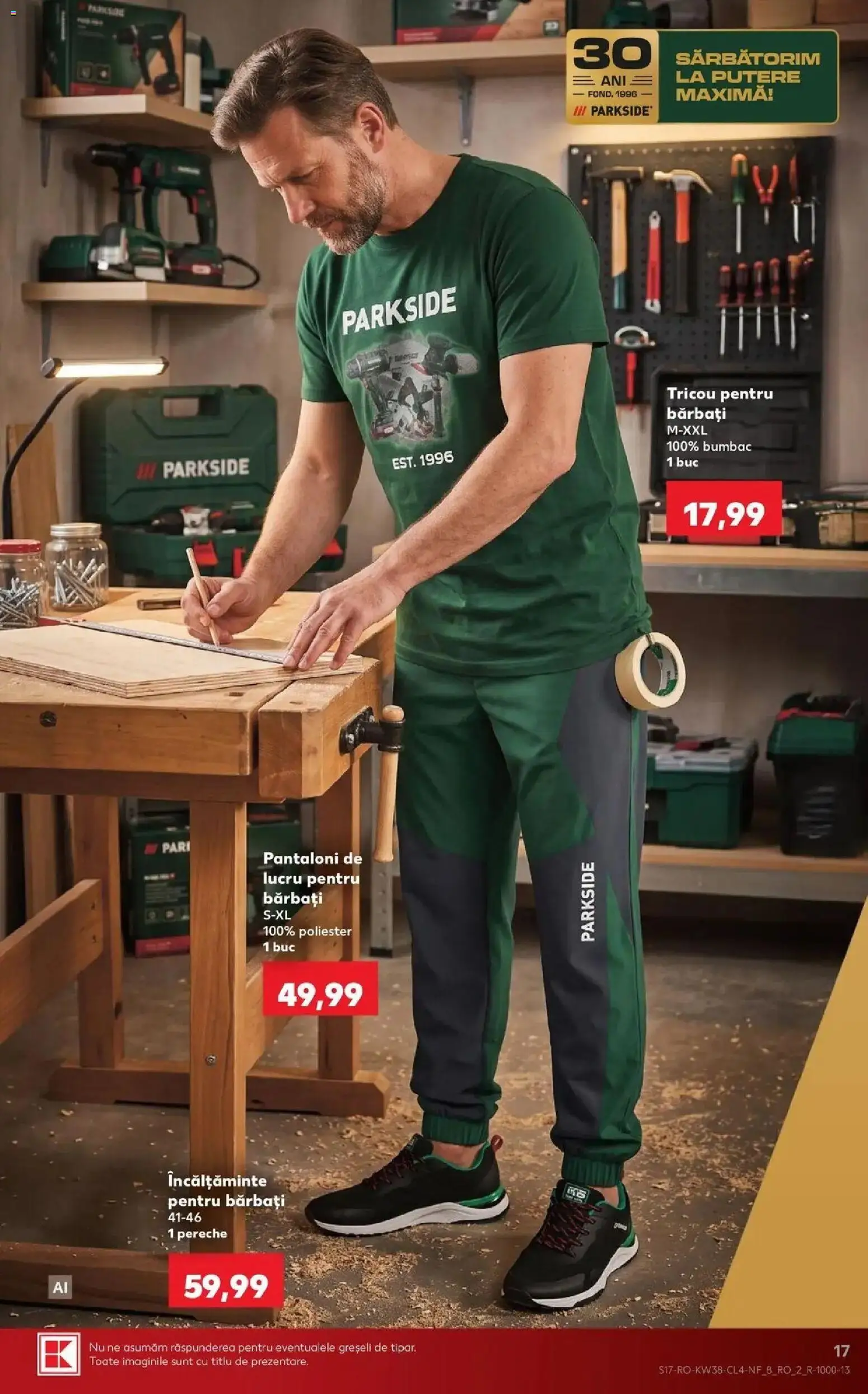 Kaufland Comarnic 16.09.2026 - Revista si Oferta | Pagină: 17 | Produse: Parkside, Tricou pentru barbati, Incaltaminte pentru barbati, Tricou