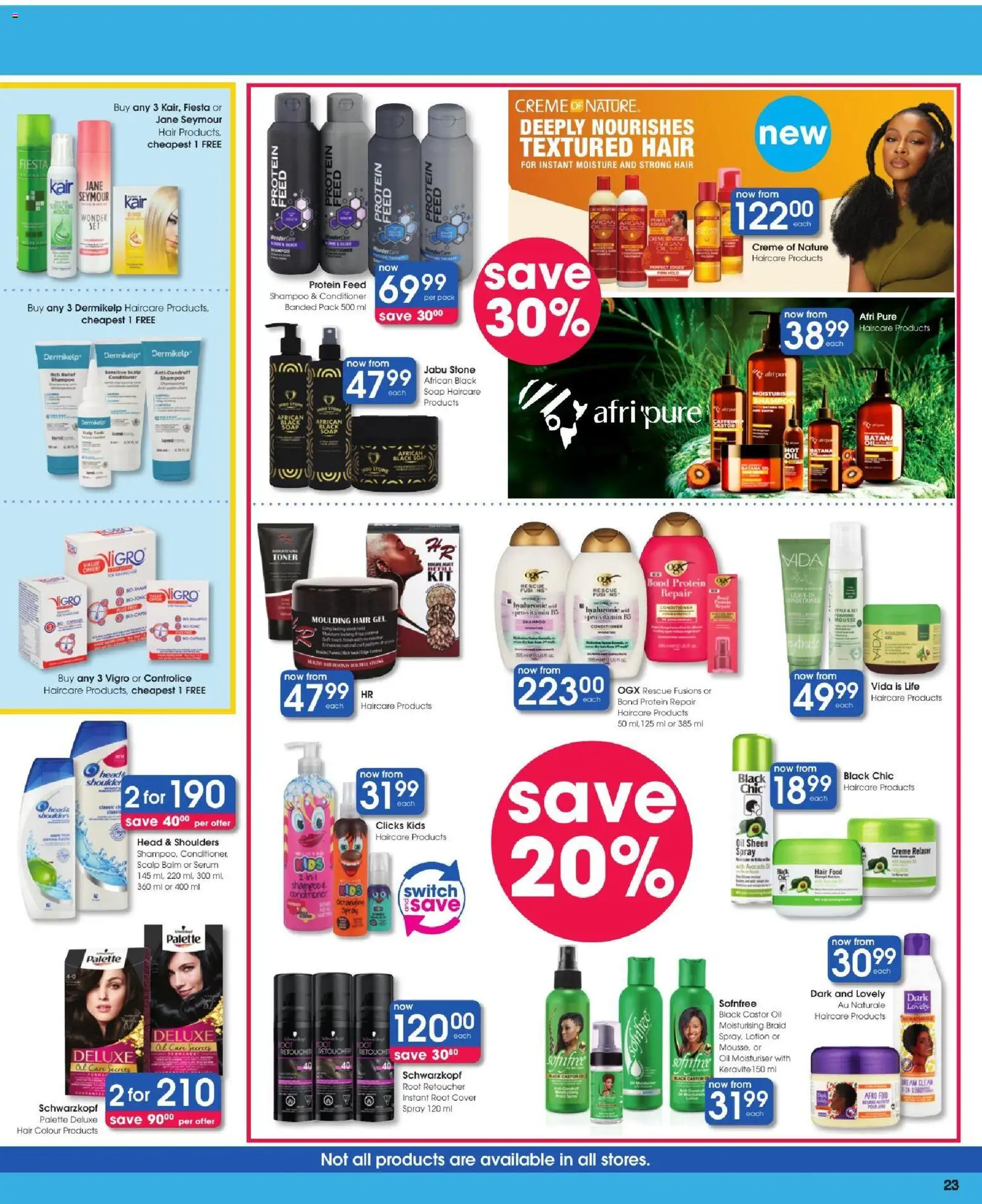New Clicks catalogue – valid from 11/08/2026 | Page: 23 | Products: Protein, Oil, Pen, Soap