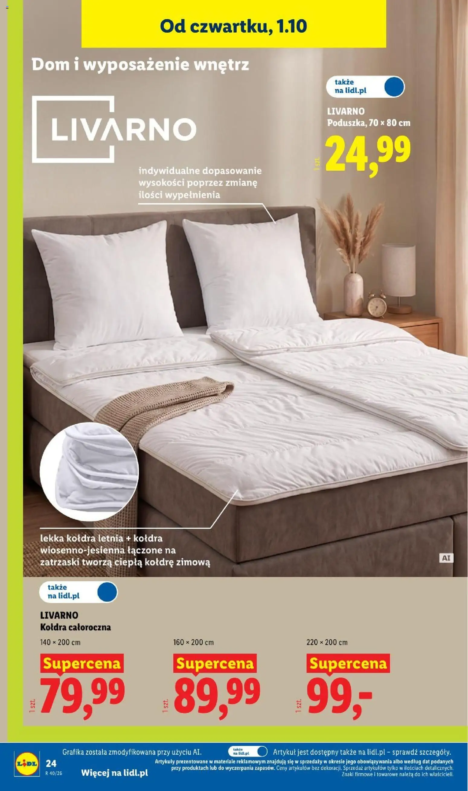 Lidl Katalog od 28.09.2026 | Strona: 32 | Produkty: Kołdra