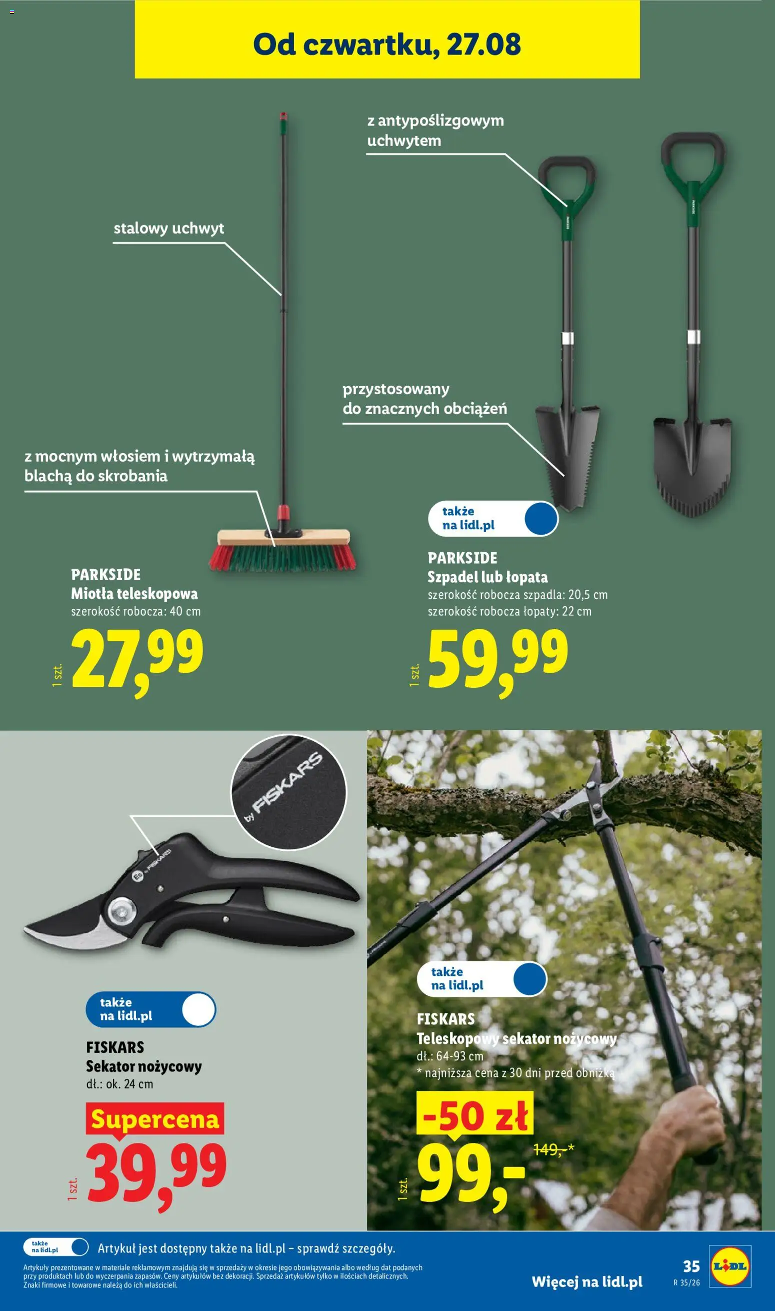 Lidl Polsko katalog od 24.08.2026 | Strana: 41 | Produkty: Parkside, Fiskars, Lopata